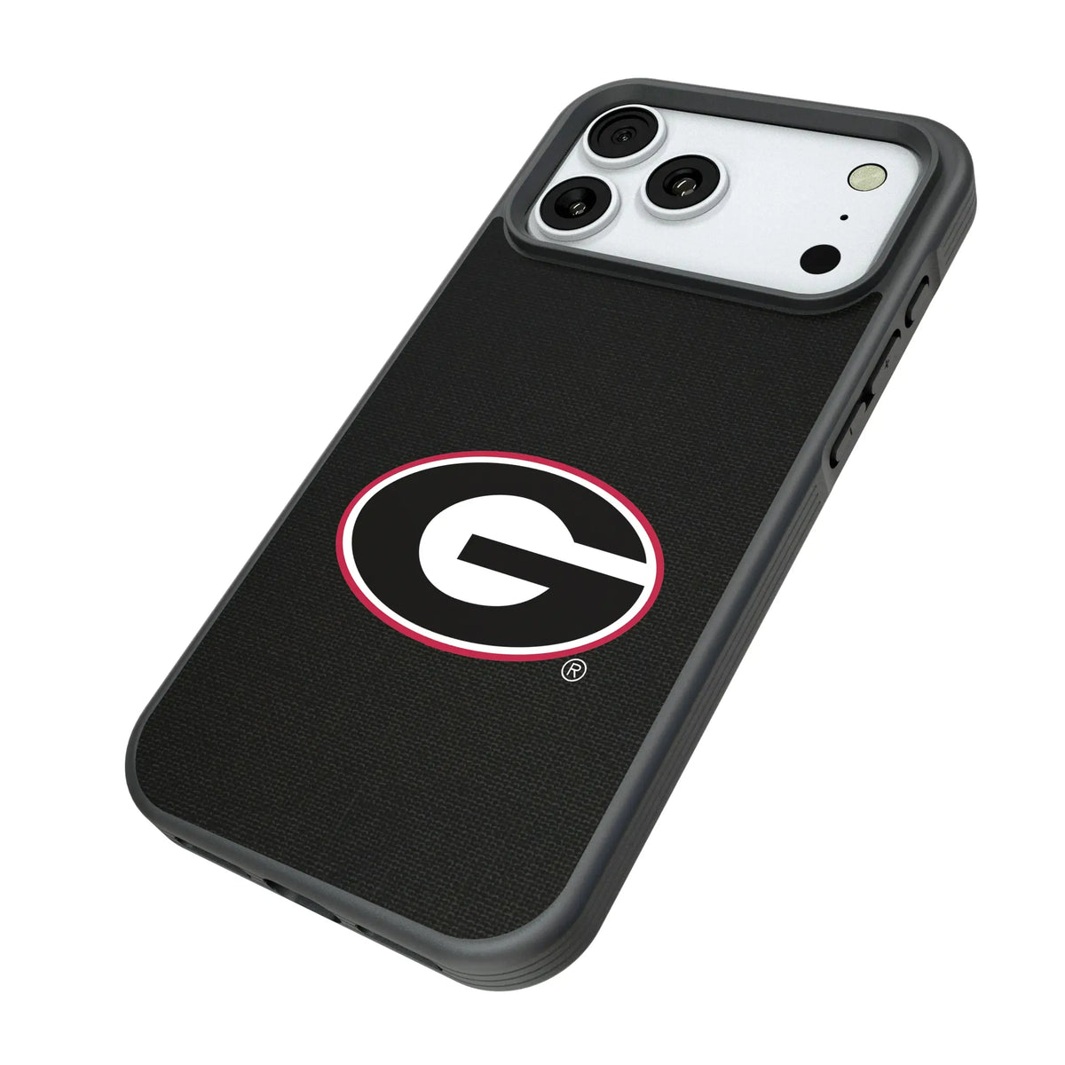 University of Georgia Bulldogs Solid iPhone Bump Phone Case for Apple iPhone - Isometric View#Device_iPhone 18 Pro Max