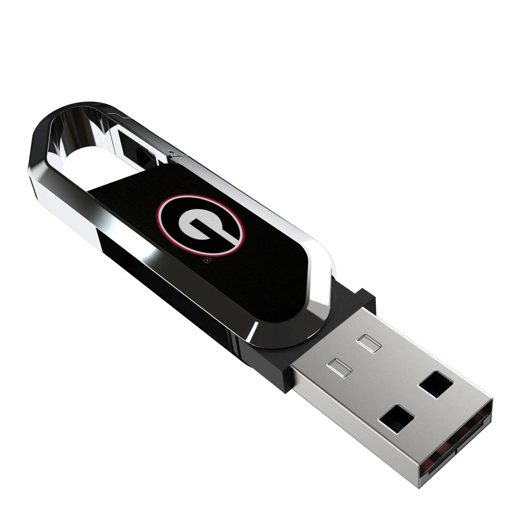 University of Georgia Bulldogs Solid USB 64GB Clip Style Flash Drive