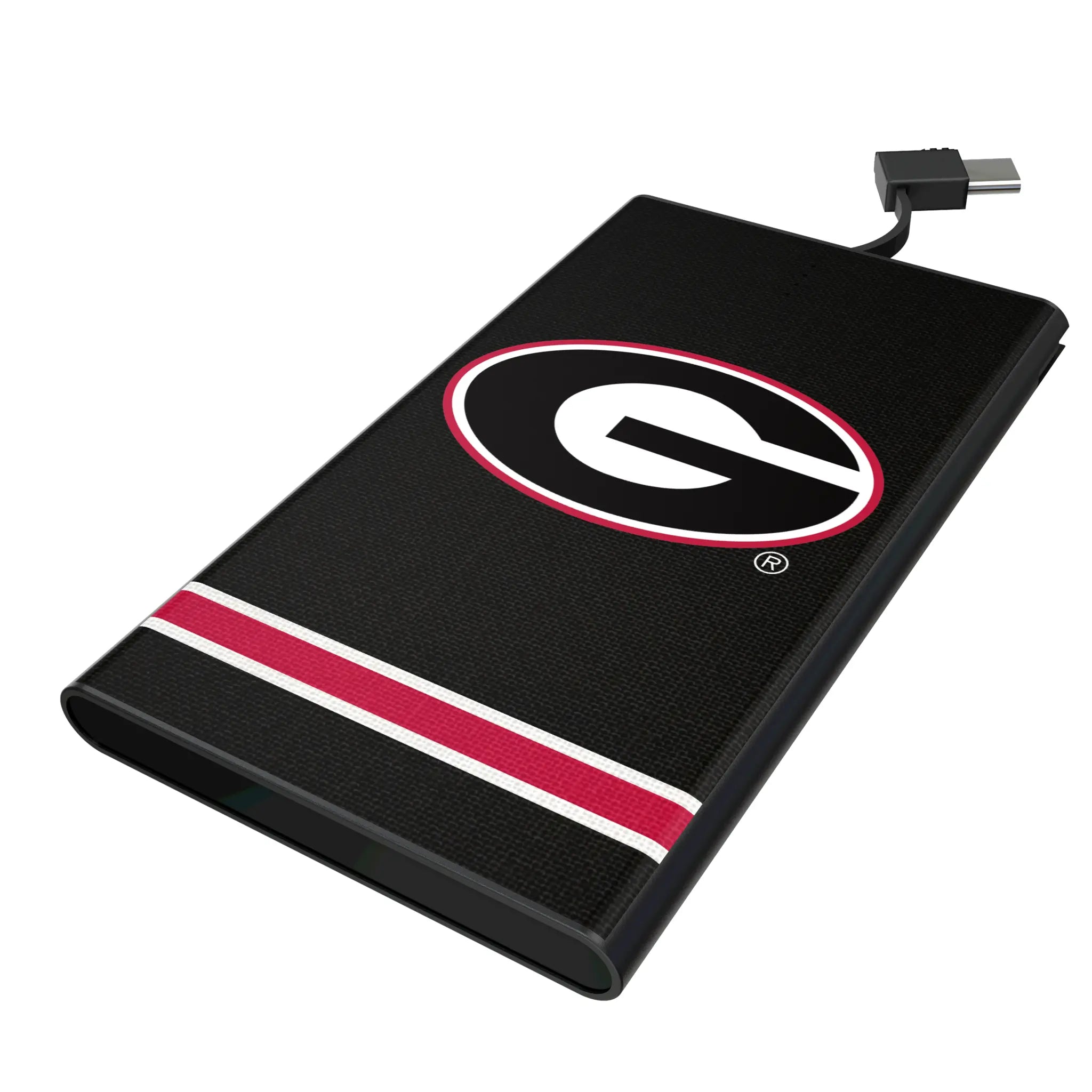 University of Georgia Bulldogs Stripe 5000mAh Flat Power Bank