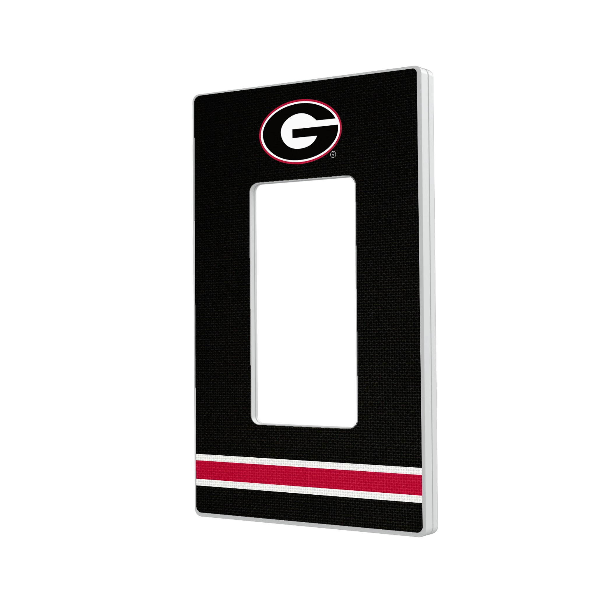 University of Georgia Bulldogs Stripe Hidden-Screw Light Switch Plate#Style_Single Rocker