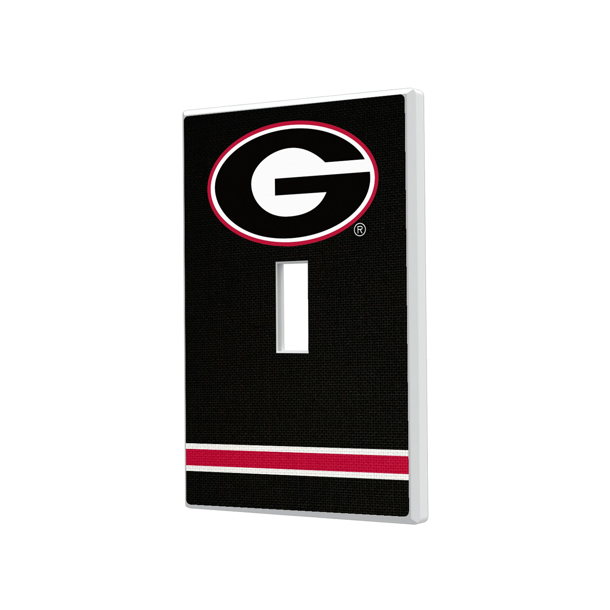 University of Georgia Bulldogs Stripe Hidden-Screw Light Switch Plate#Style_Single Toggle