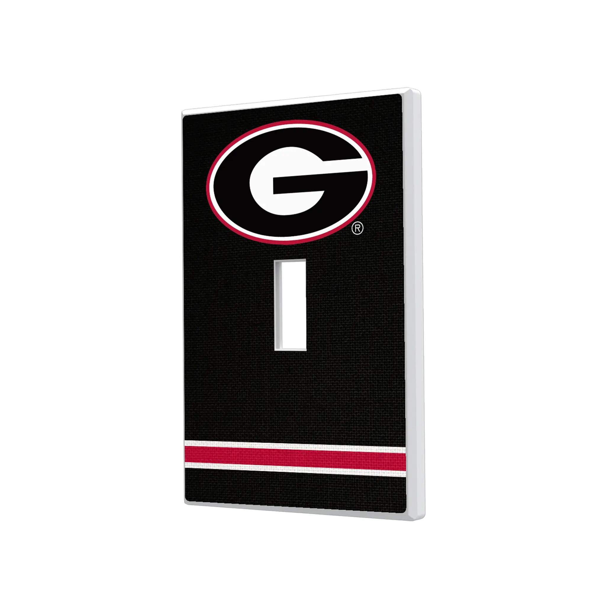University of Georgia Bulldogs Stripe Hidden-Screw Light Switch Plate#Style_Single Toggle