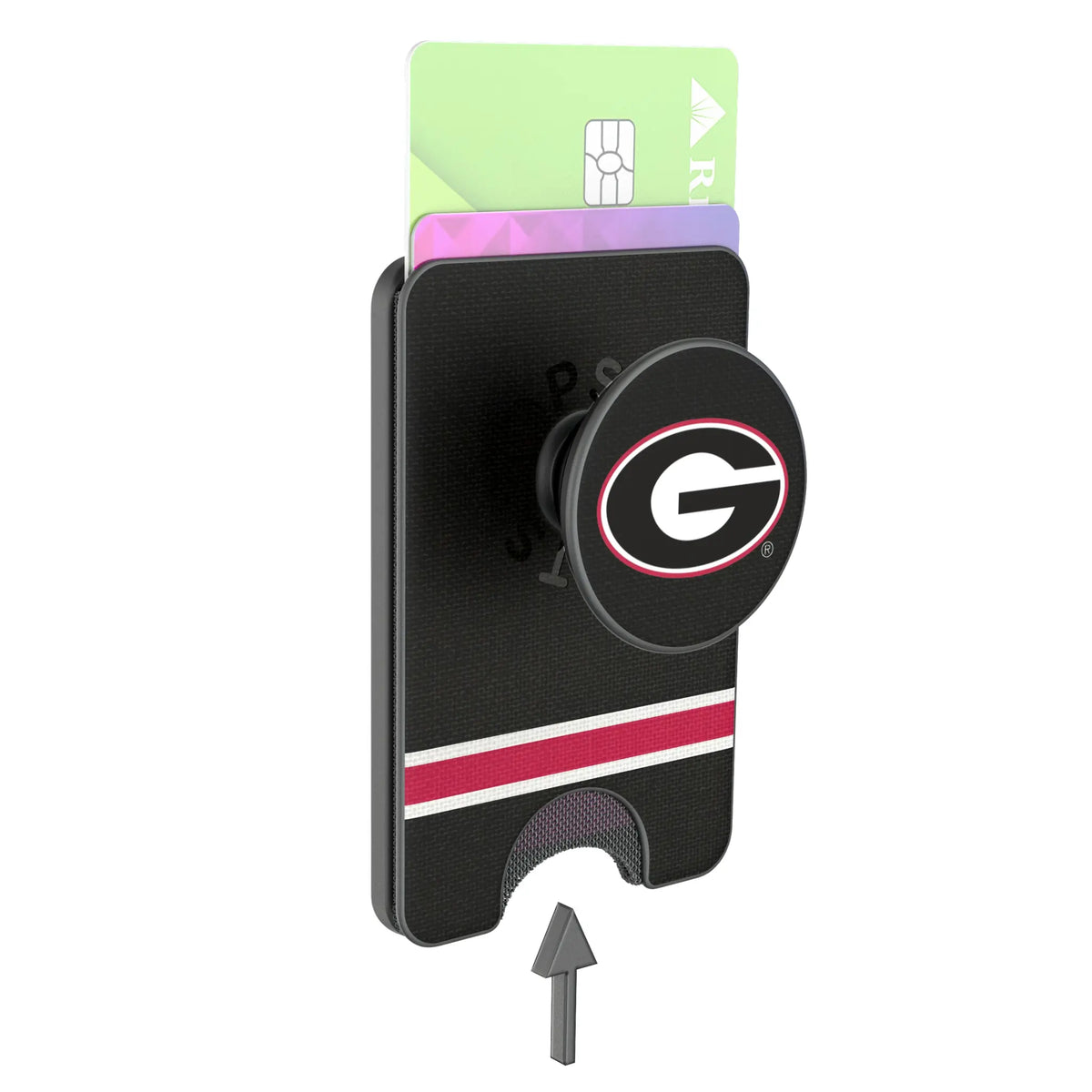 University of Georgia Bulldogs Stripe Popsockets Wallet Magnetic - Detail