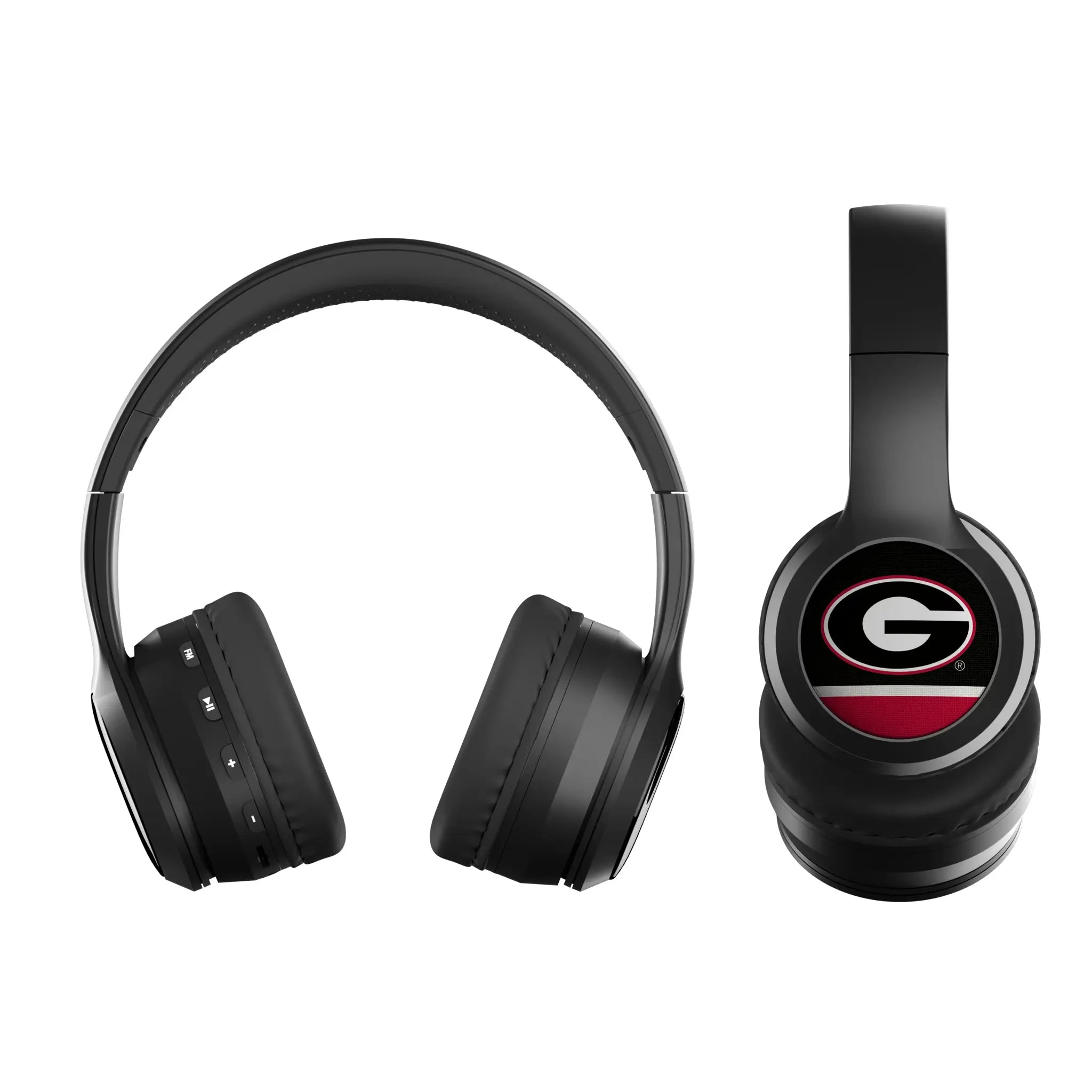 University of Georgia Bulldogs Stripe Wireless Over-Ear BT Headphones With Case