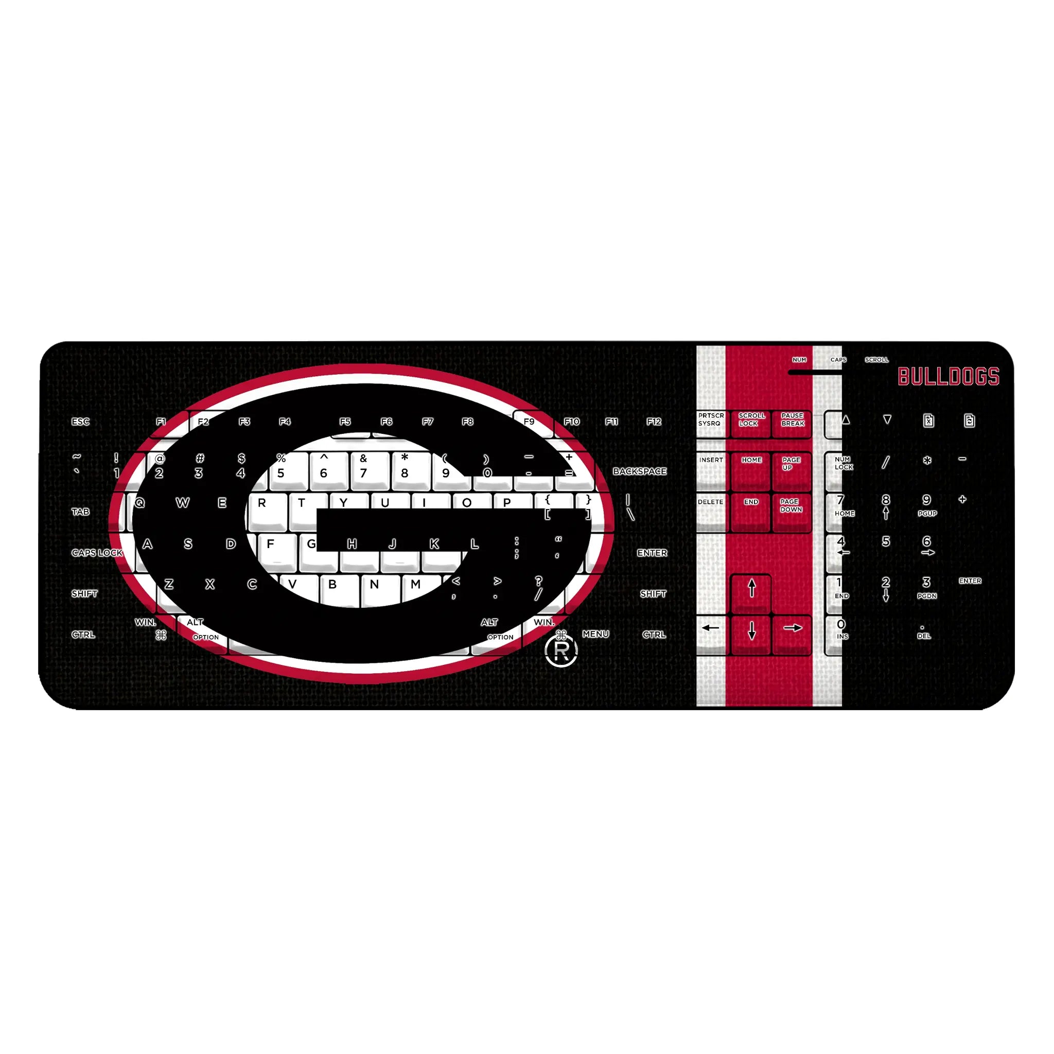 University of Georgia Bulldogs Stripe Wireless USB Keyboard