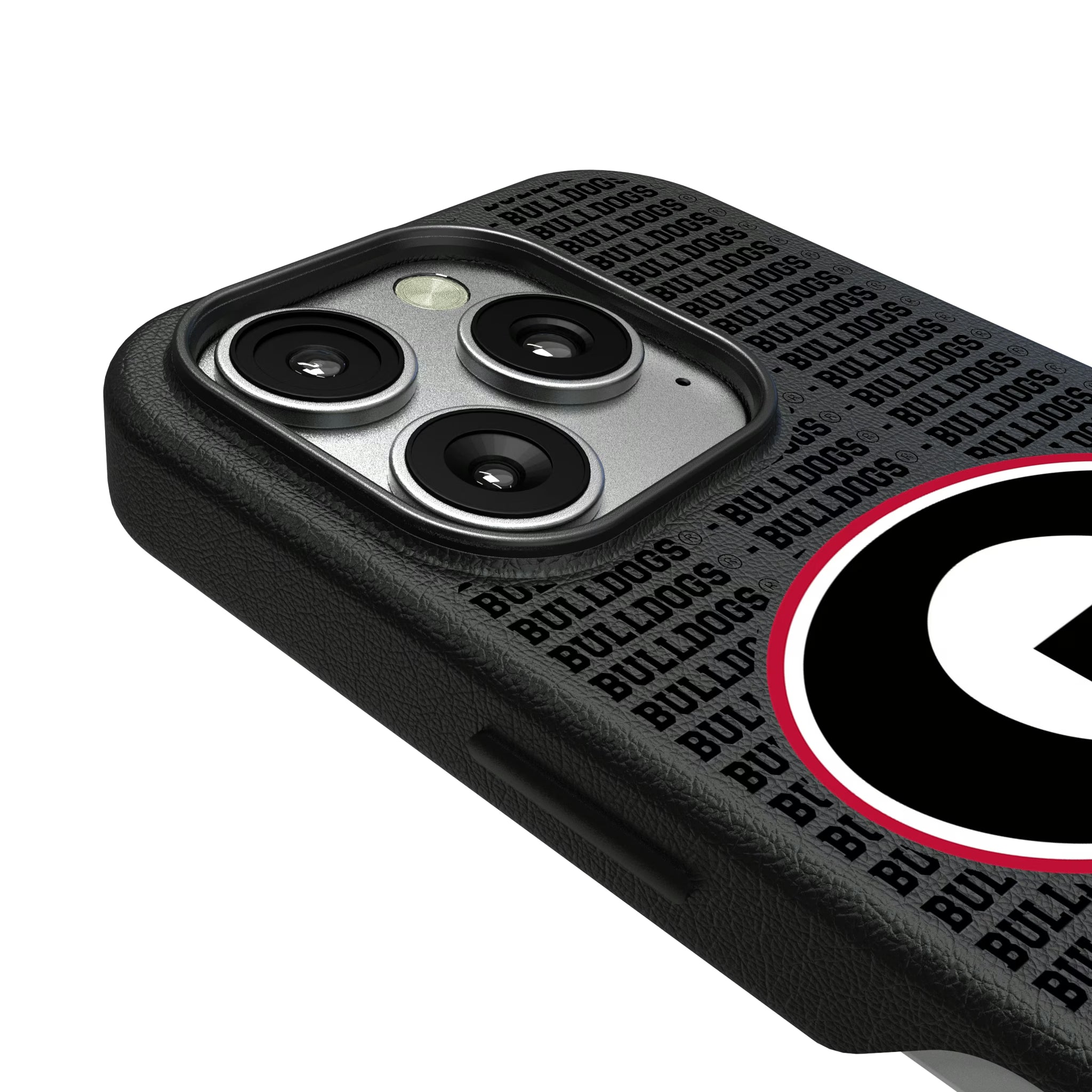 University of Georgia Bulldogs Text Backdrop iPhone MagSafe Compatible Phone Case for Apple iPhone - Detail