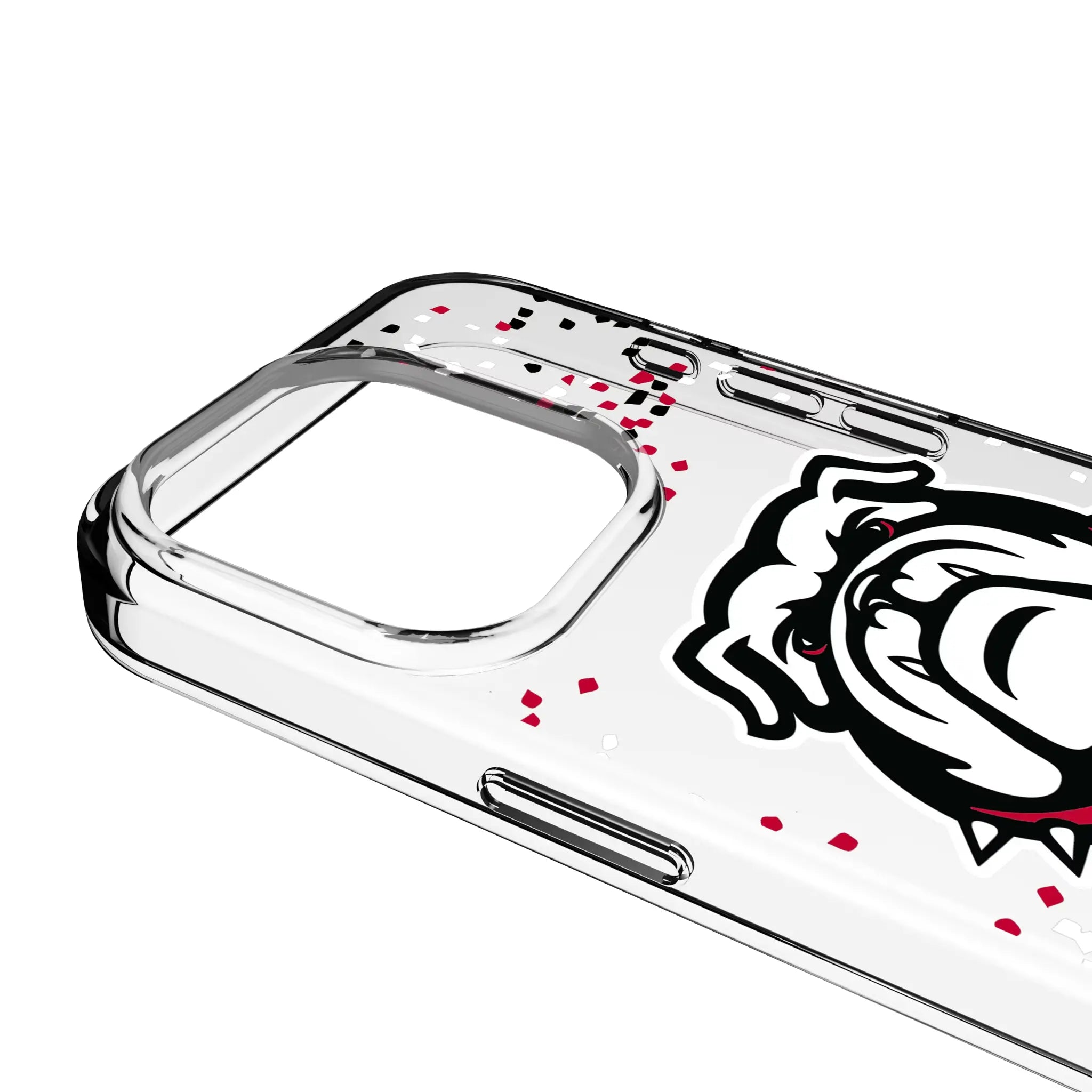 University of Georgia Bulldogs Uga Confetti iPhone Clear Phone Case for Apple iPhone - Detail