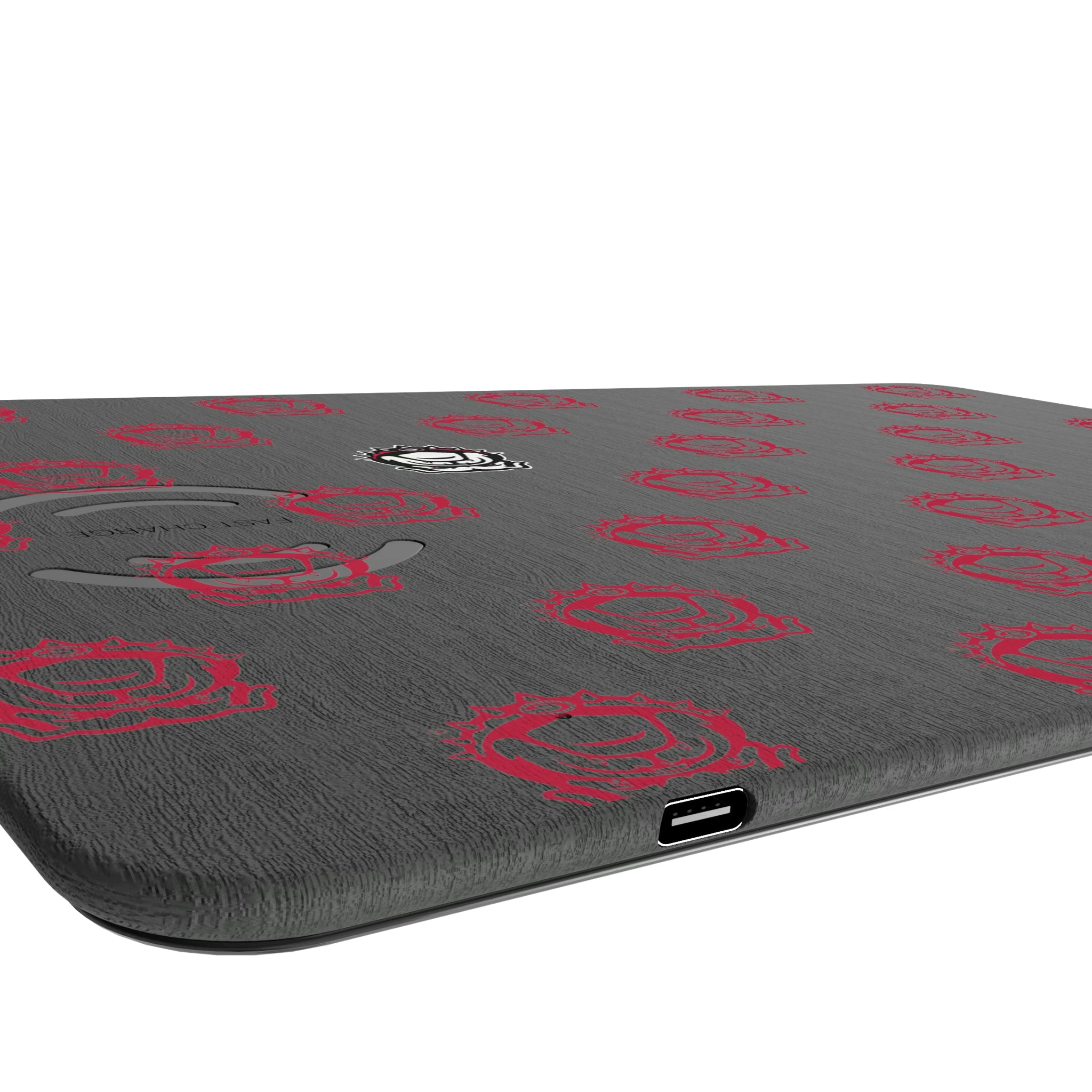 University of Georgia Bulldogs Uga Fashion Pattern 15-Watt Wireless Charger and Mouse Pad