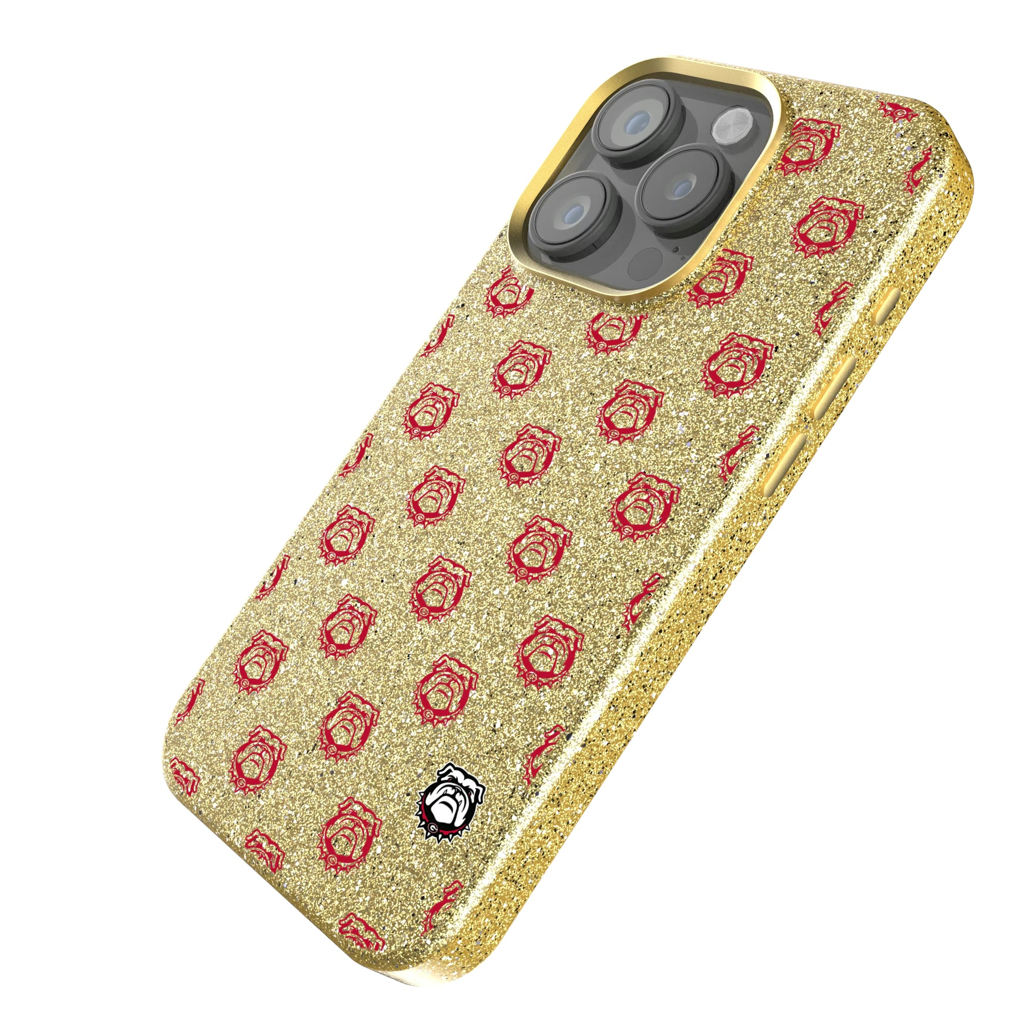 University of Georgia Bulldogs Uga Fashion Pattern iPhone Bling Phone Case for Apple iPhone - Isometric View