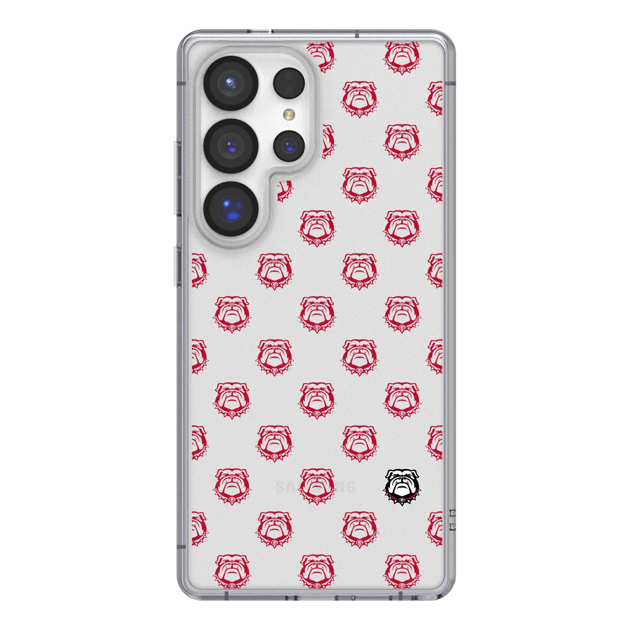 University of Georgia Bulldogs Uga Fashion Pattern Galaxy Clear Phone Case for Samsung Galaxy