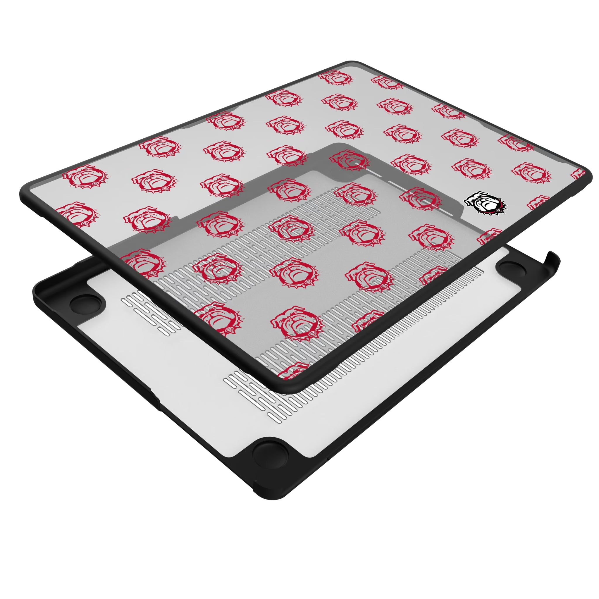 University of Georgia Bulldogs Uga Fashion Pattern MacBook Laptop Case for Apple MacBook - Isometric View#Device_MacBook Pro (14-inch, 2021) / MacBook Pro (14-inch, 2023) / MacBook Pro (14-inch, 2024)