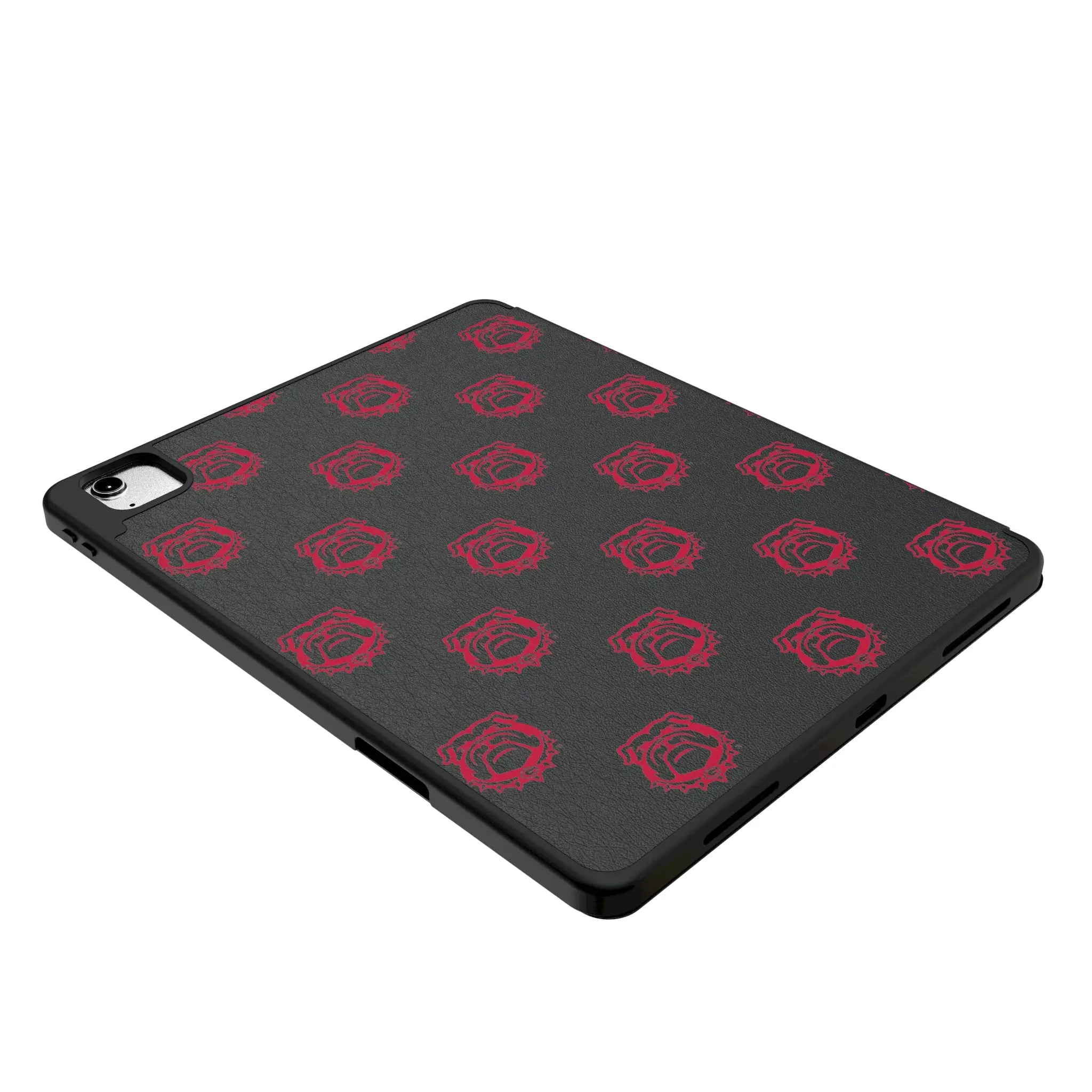 University of Georgia Bulldogs Uga Fashion Pattern iPad Tablet Case for Apple iPad - Isometric View