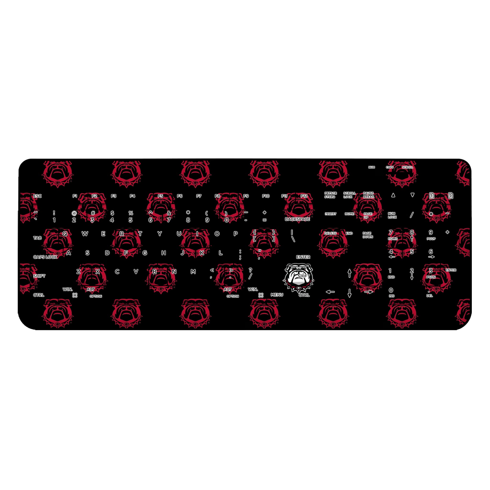 University of Georgia Bulldogs Uga Fashion Pattern Wireless USB Keyboard
