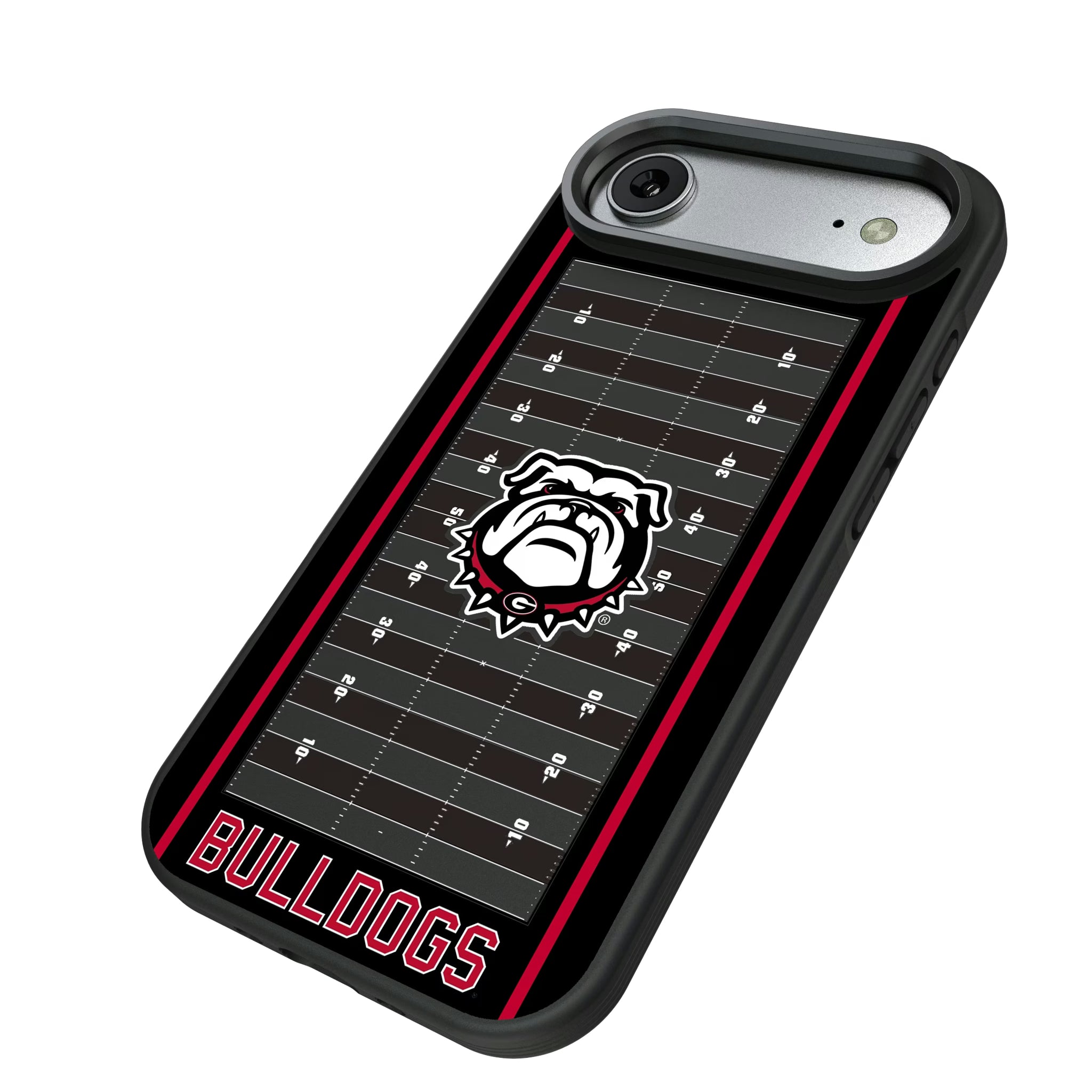 University of Georgia Bulldogs Uga Field iPhone Bump Phone Case for Apple iPhone - Isometric View#Device_iPhone Air