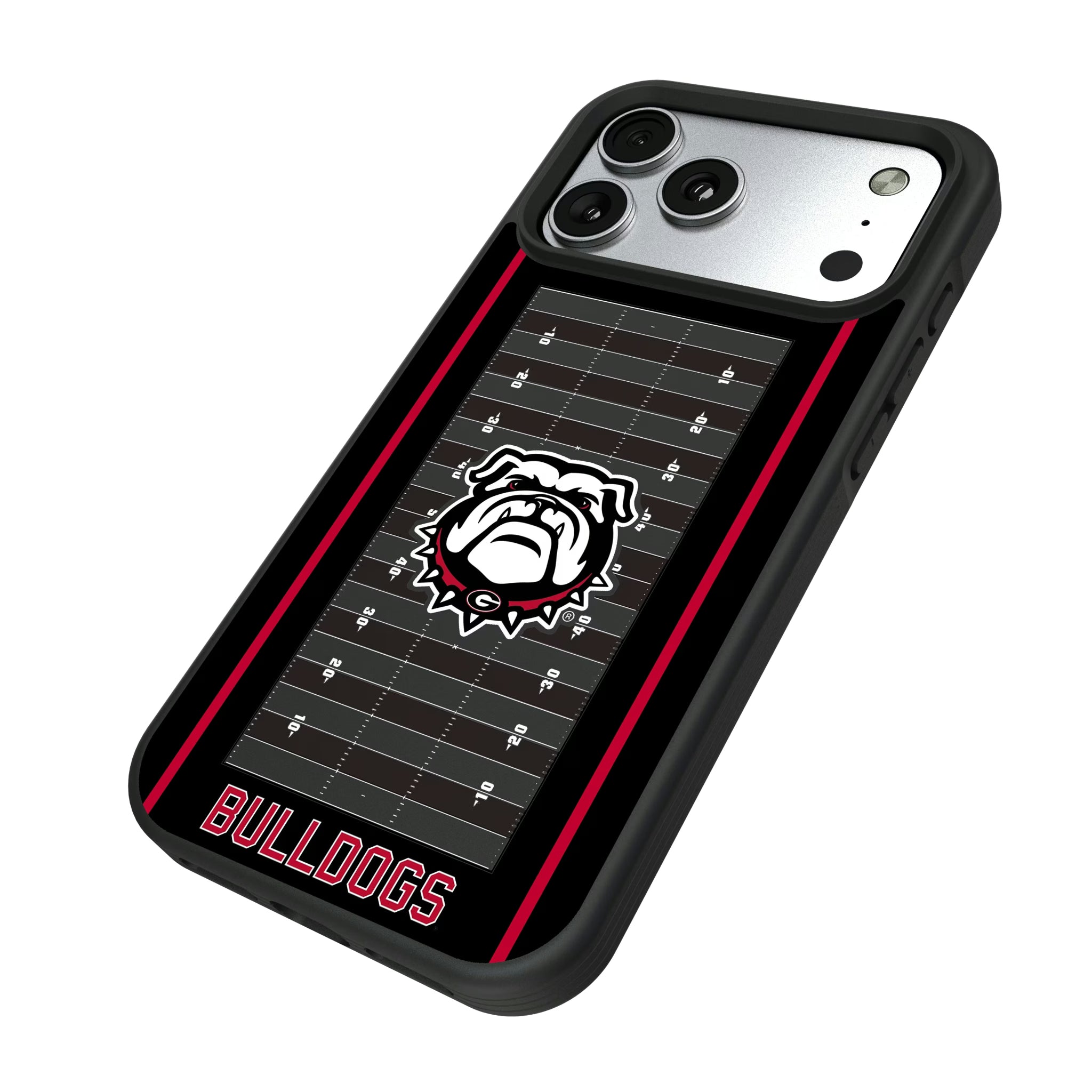 University of Georgia Bulldogs Uga Field iPhone Bump Phone Case for Apple iPhone - Isometric View#Device_iPhone 17 Pro Max