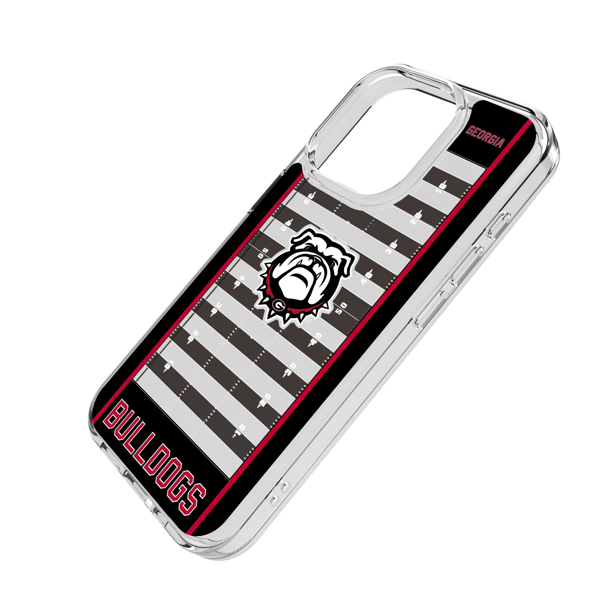 University of Georgia Bulldogs Uga Field iPhone Clear Phone Case for Apple iPhone - Isometric View