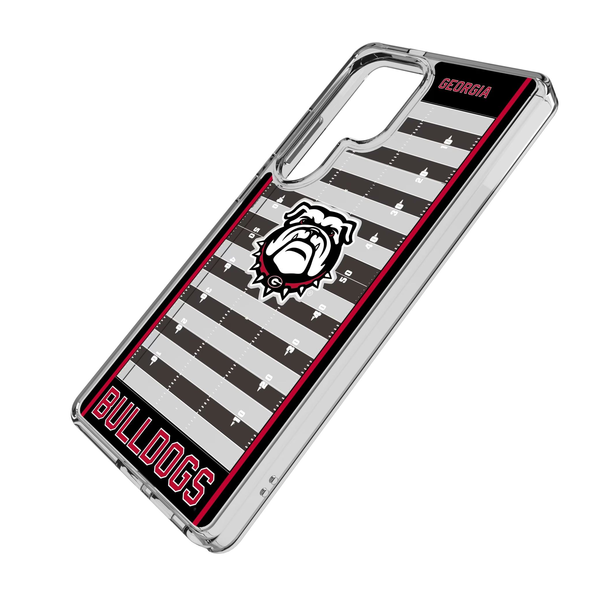 University of Georgia Bulldogs Uga Field Galaxy Clear Phone Case for Samsung Galaxy - Isometric View