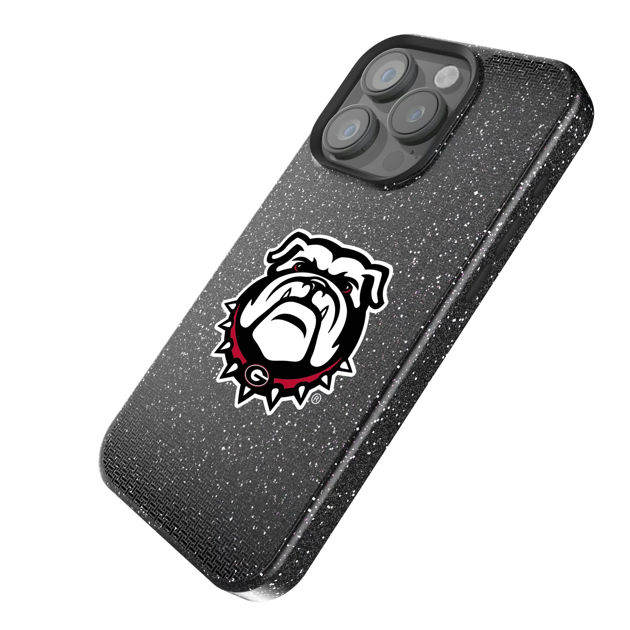 University of Georgia Bulldogs Uga Linen iPhone Bling Phone Case for Apple iPhone - Isometric View