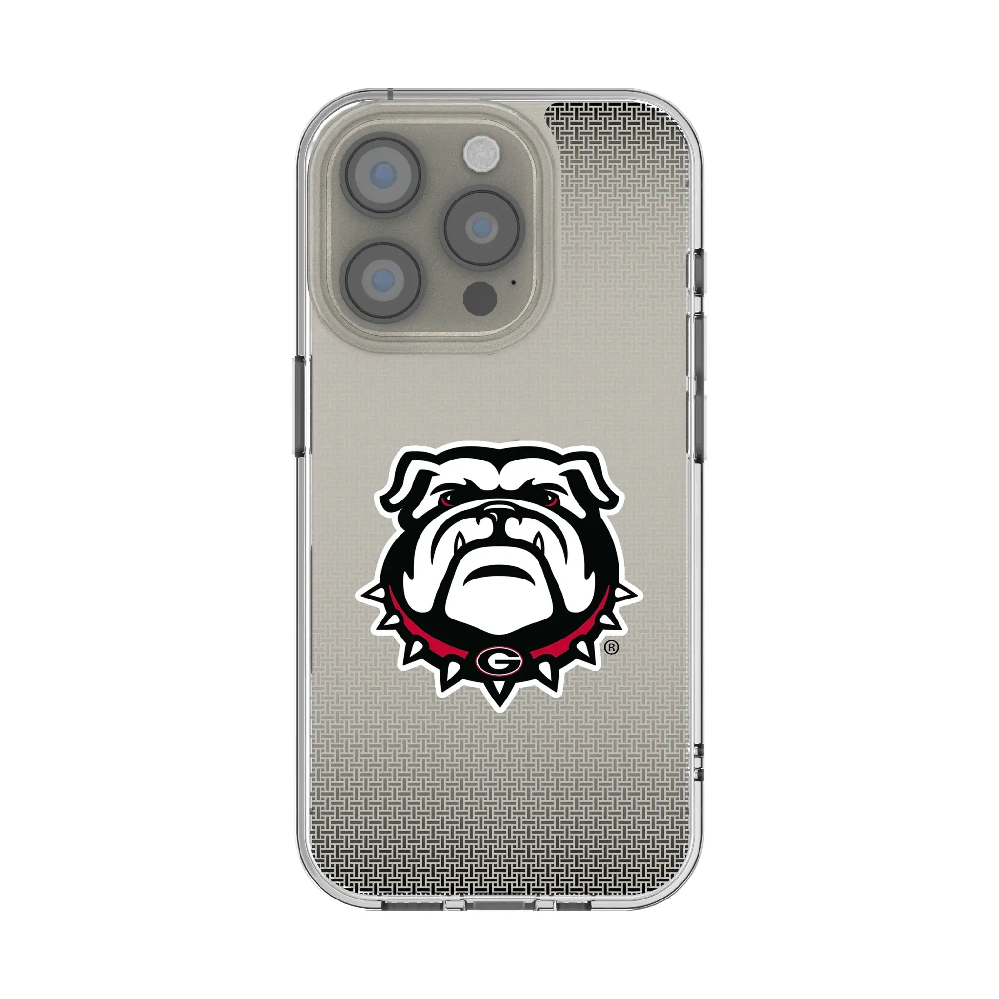 University of Georgia Bulldogs Uga Linen iPhone Clear Phone Case for Apple iPhone