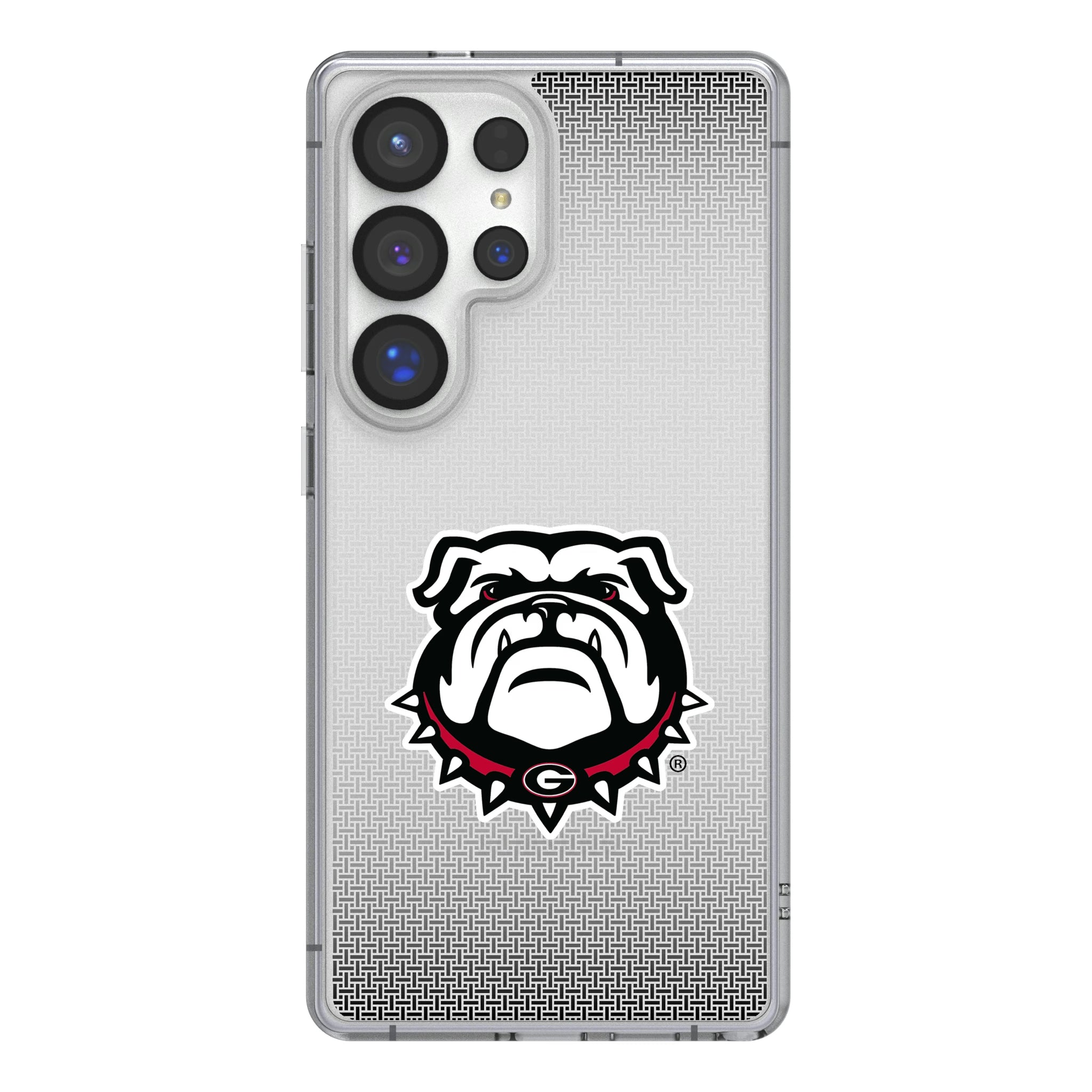 University of Georgia Bulldogs Uga Linen Galaxy Clear Phone Case for Samsung Galaxy
