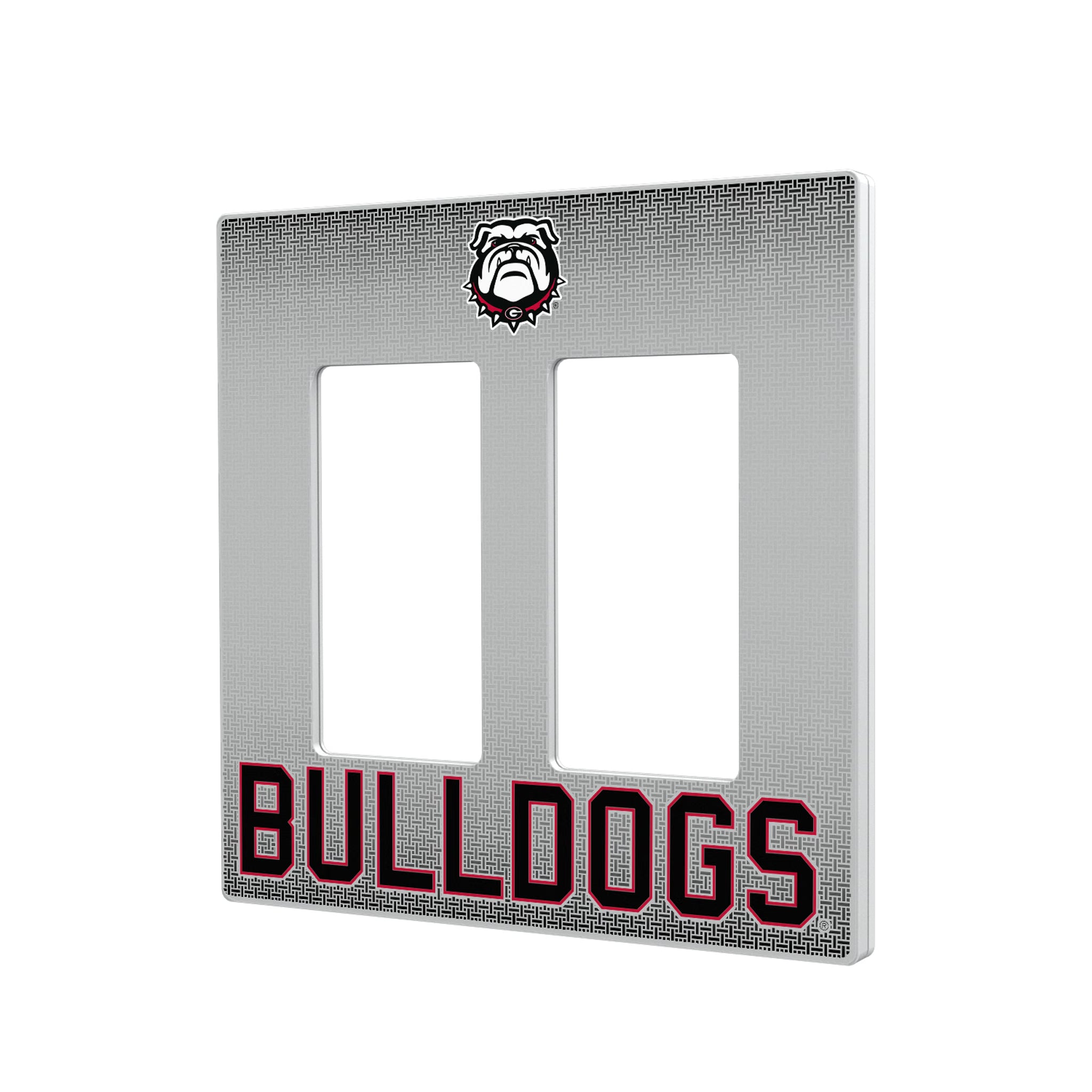 University of Georgia Bulldogs Uga Linen Hidden-Screw Light Switch Plate#Style_Double Rocker