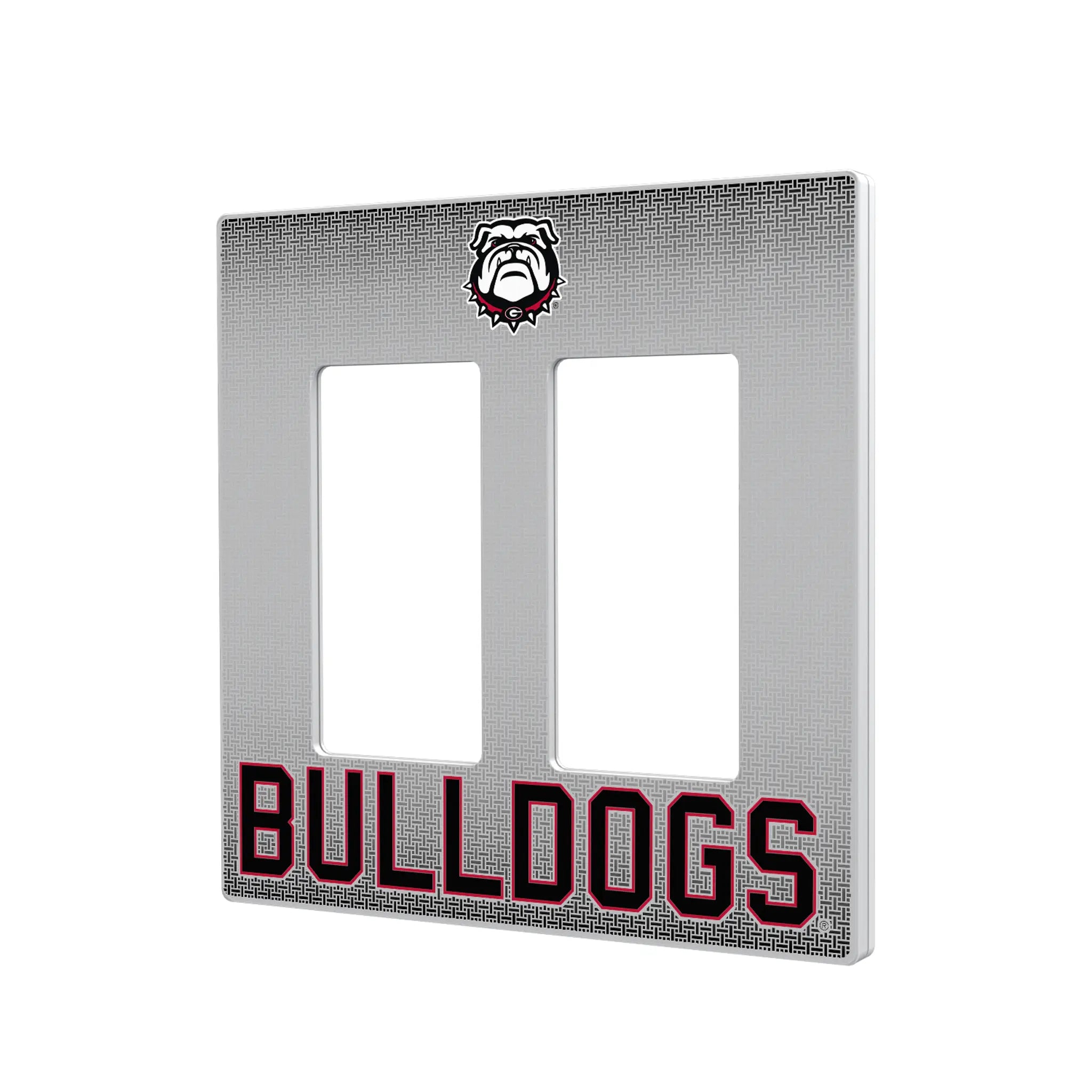 University of Georgia Bulldogs Uga Linen Hidden-Screw Light Switch Plate#Style_Double Rocker