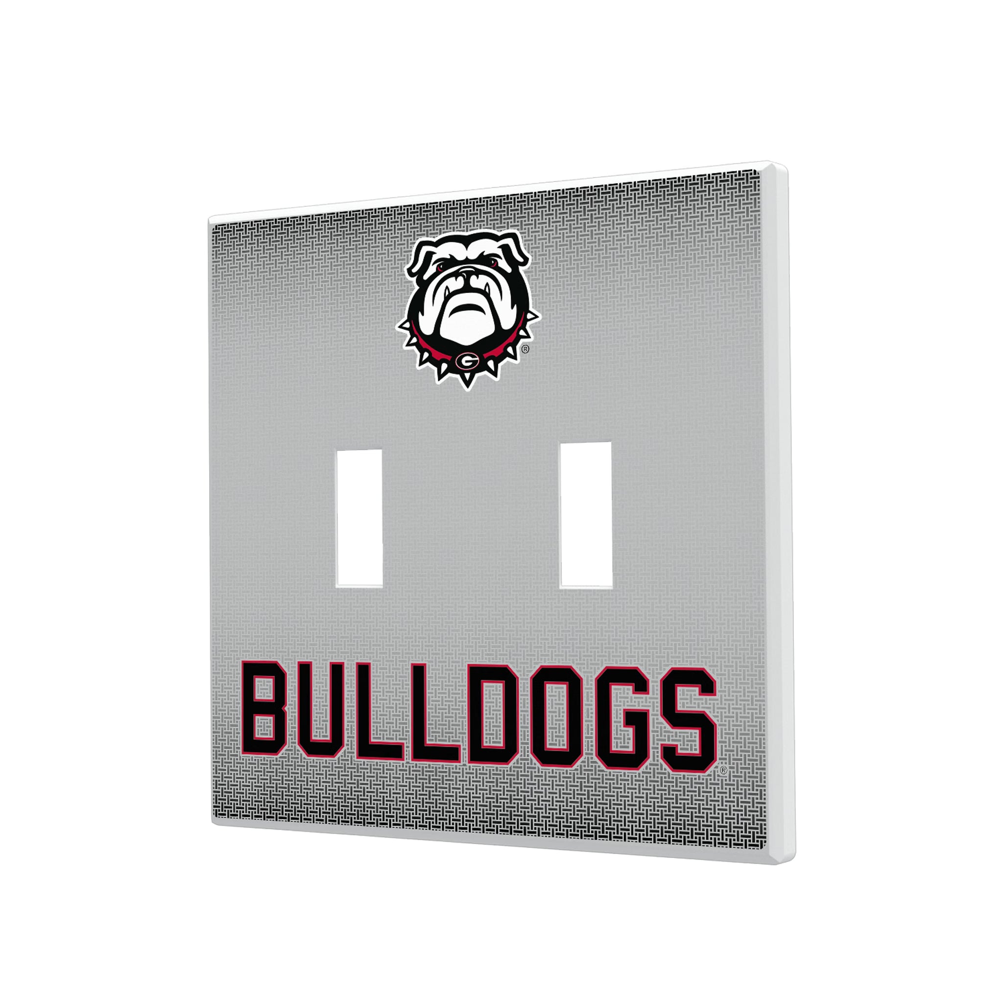 University of Georgia Bulldogs Uga Linen Hidden-Screw Light Switch Plate#Style_Double Toggle
