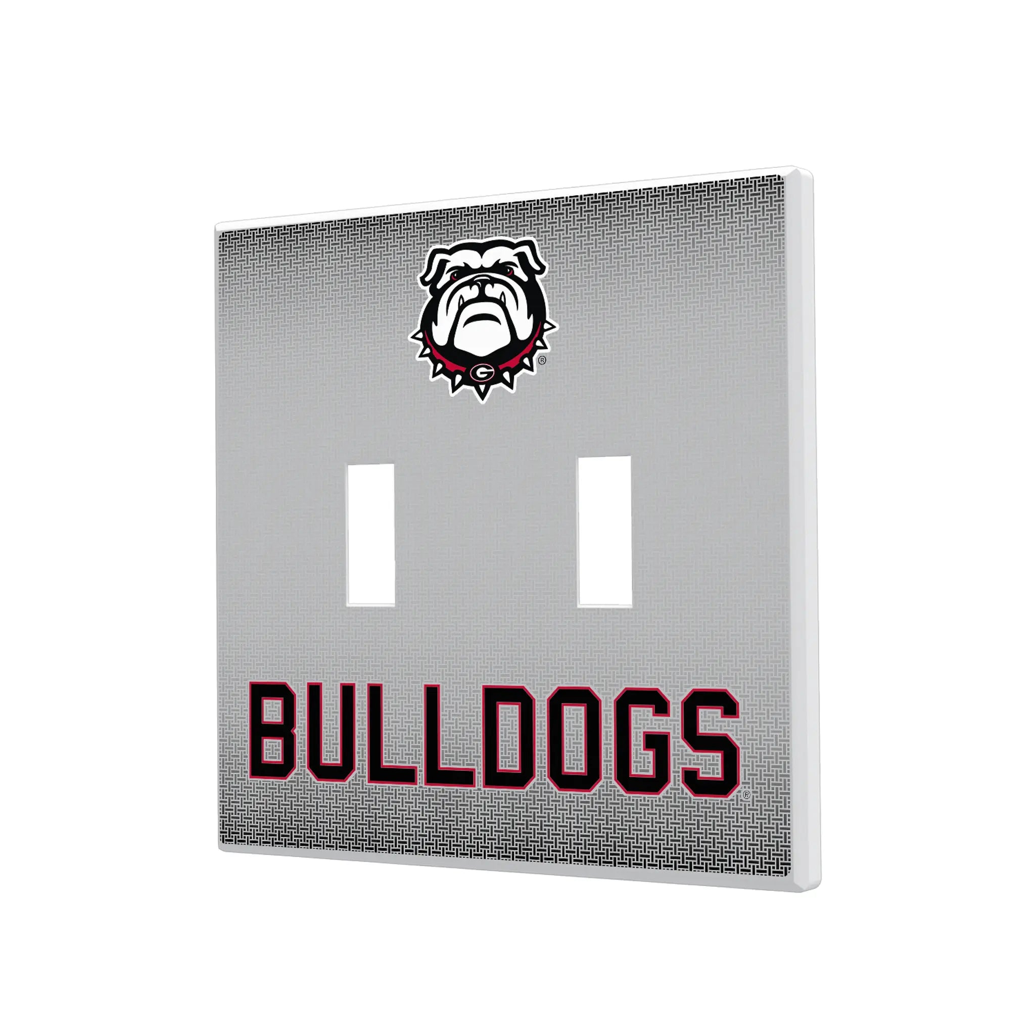 University of Georgia Bulldogs Uga Linen Hidden-Screw Light Switch Plate#Style_Double Toggle