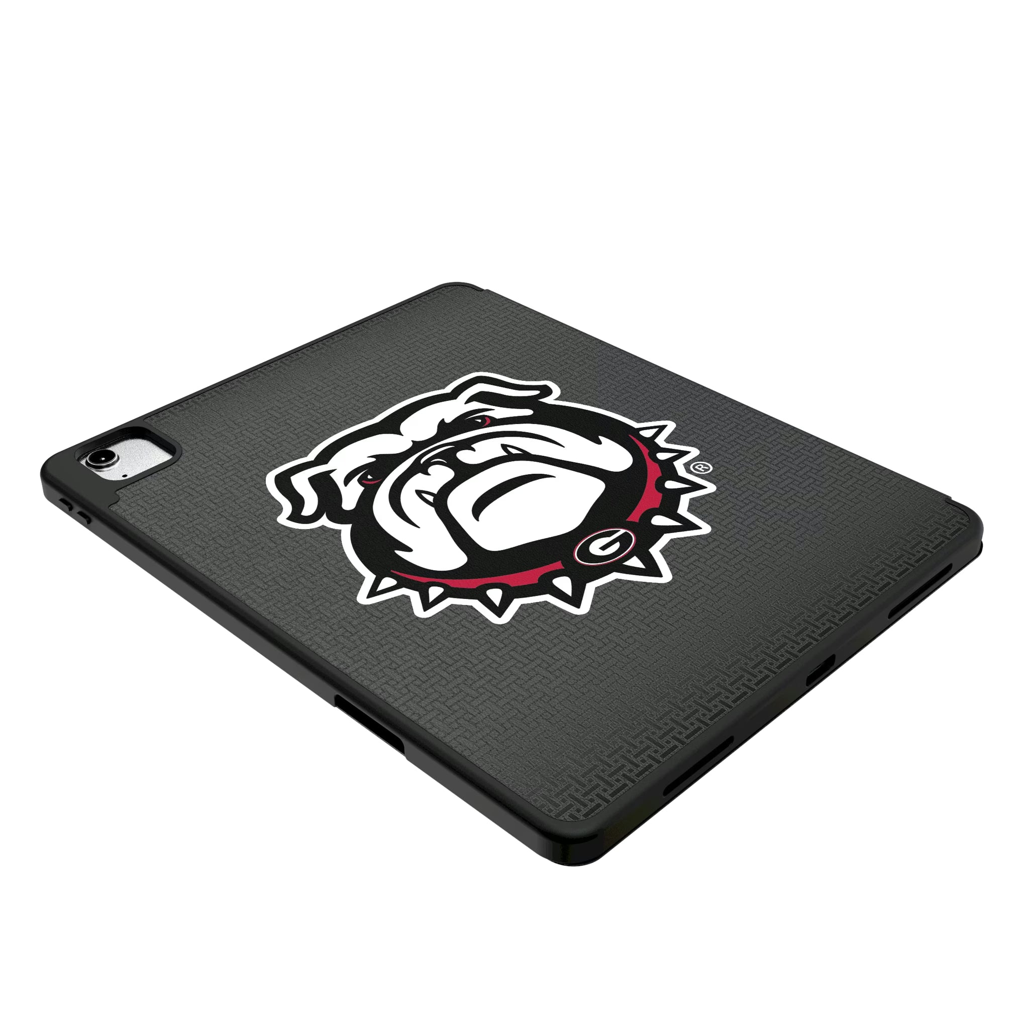 University of Georgia Bulldogs Uga Linen iPad Tablet Case for Apple iPad - Isometric View