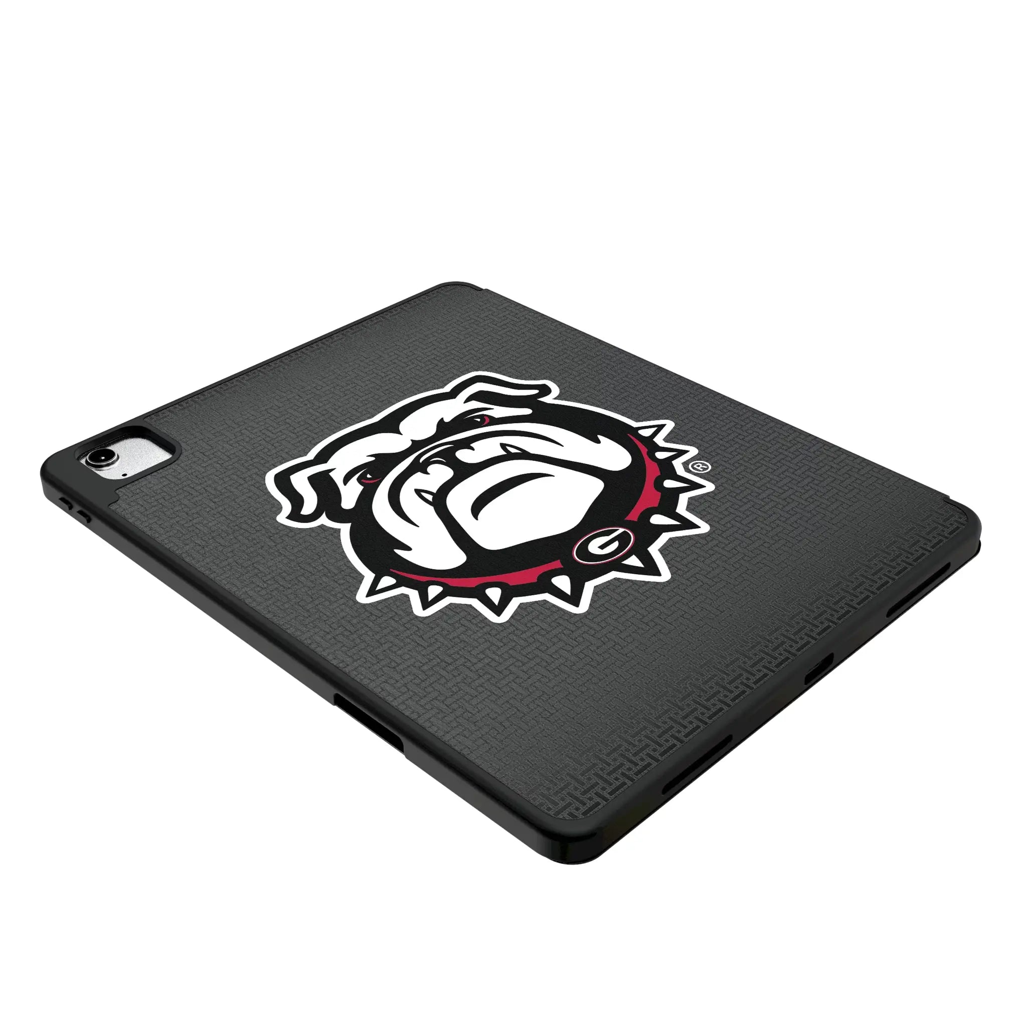University of Georgia Bulldogs Uga Linen iPad Tablet Case for Apple iPad - Isometric View