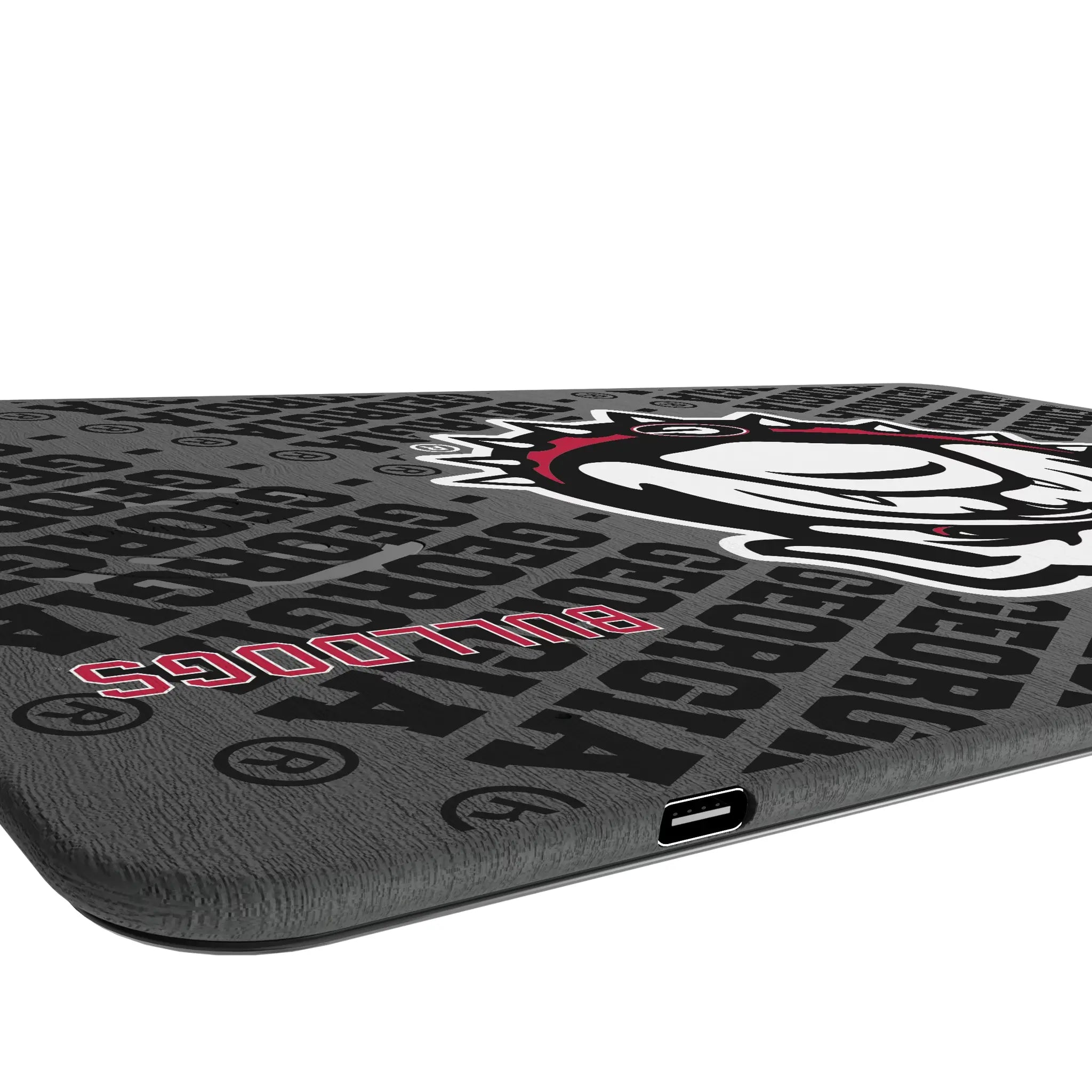 University of Georgia Bulldogs Uga Monocolor Tilt 15-Watt Wireless Charger and Mouse Pad