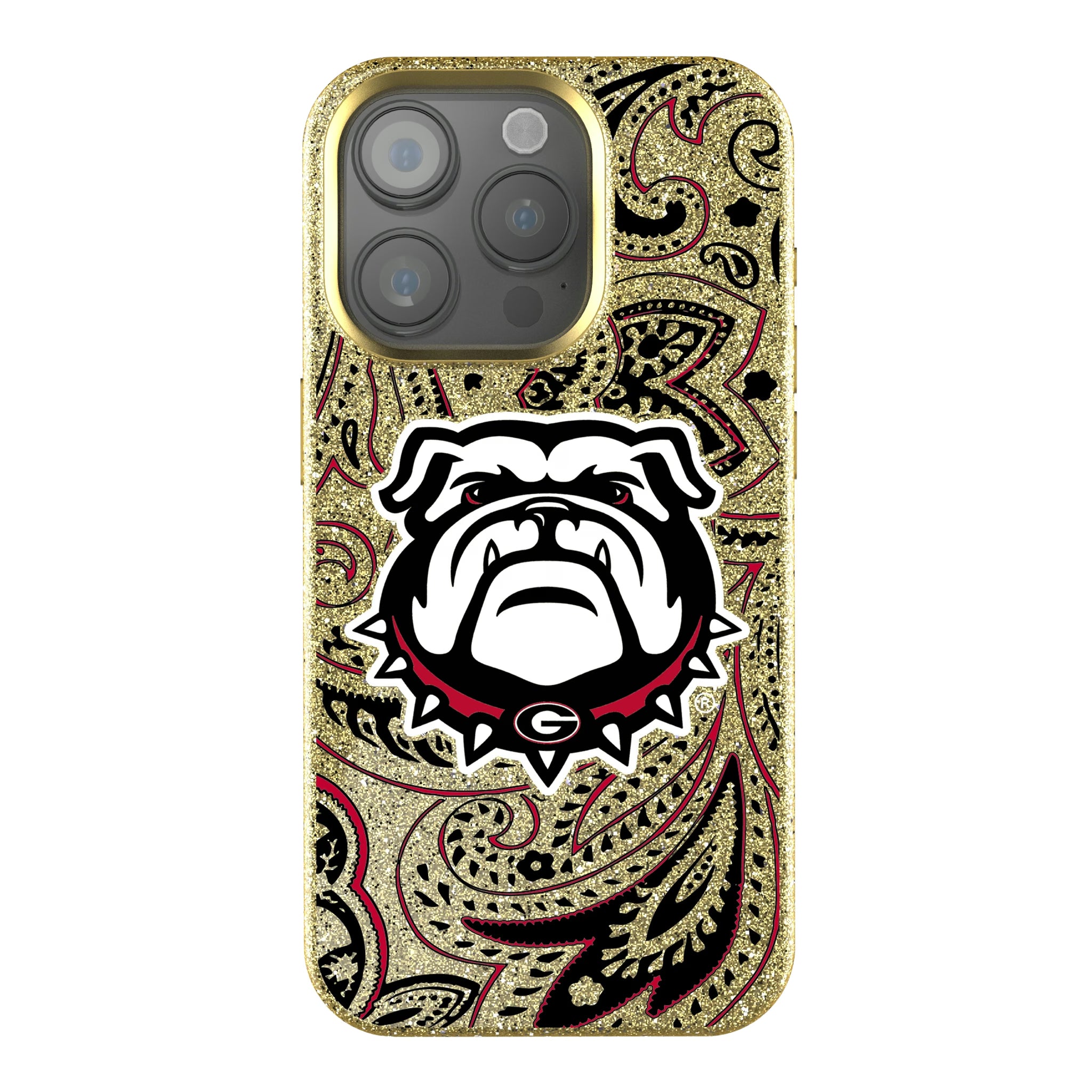 University of Georgia Bulldogs Uga Paisley iPhone Bling Phone Case for Apple iPhone