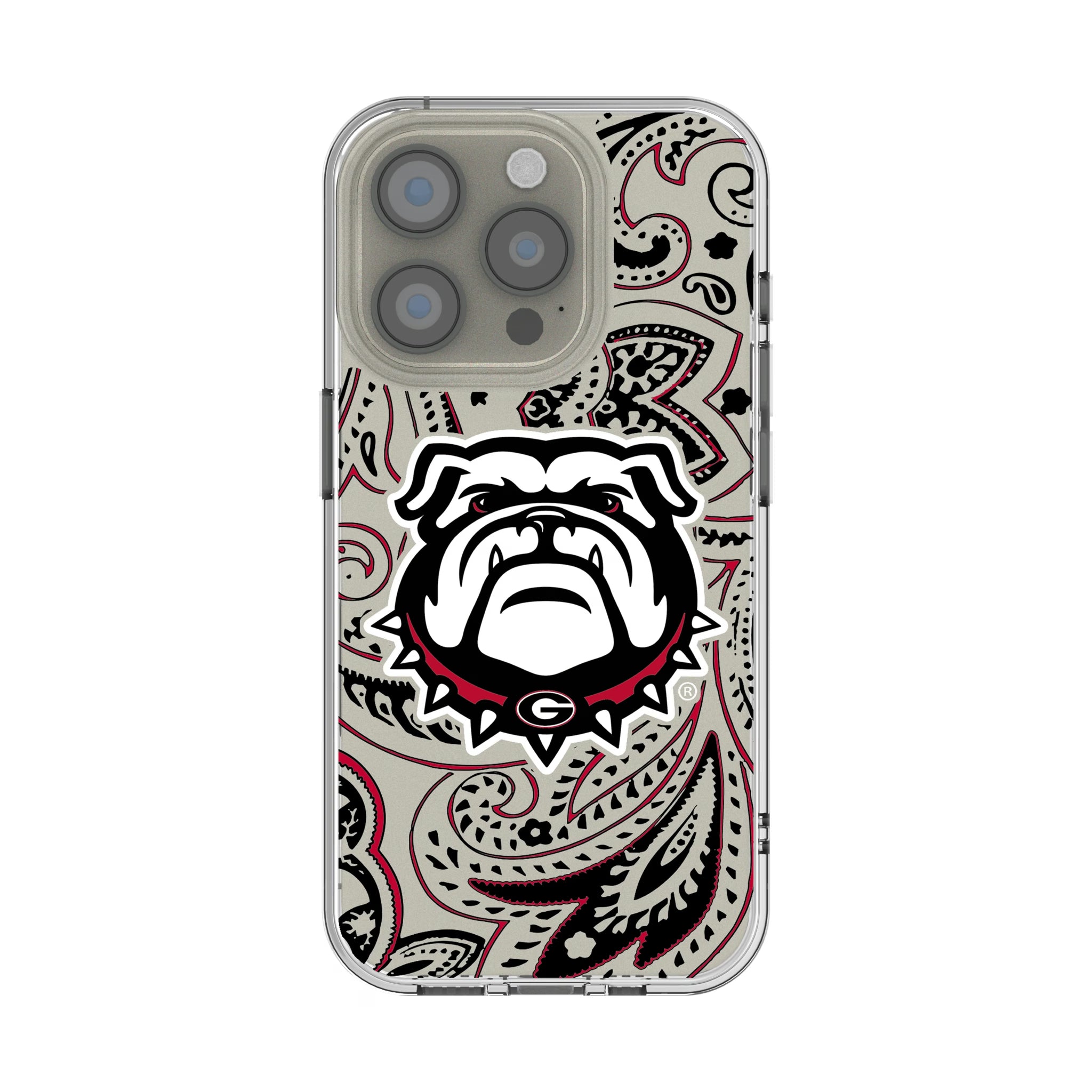 University of Georgia Bulldogs Uga Paisley iPhone Clear Phone Case for Apple iPhone