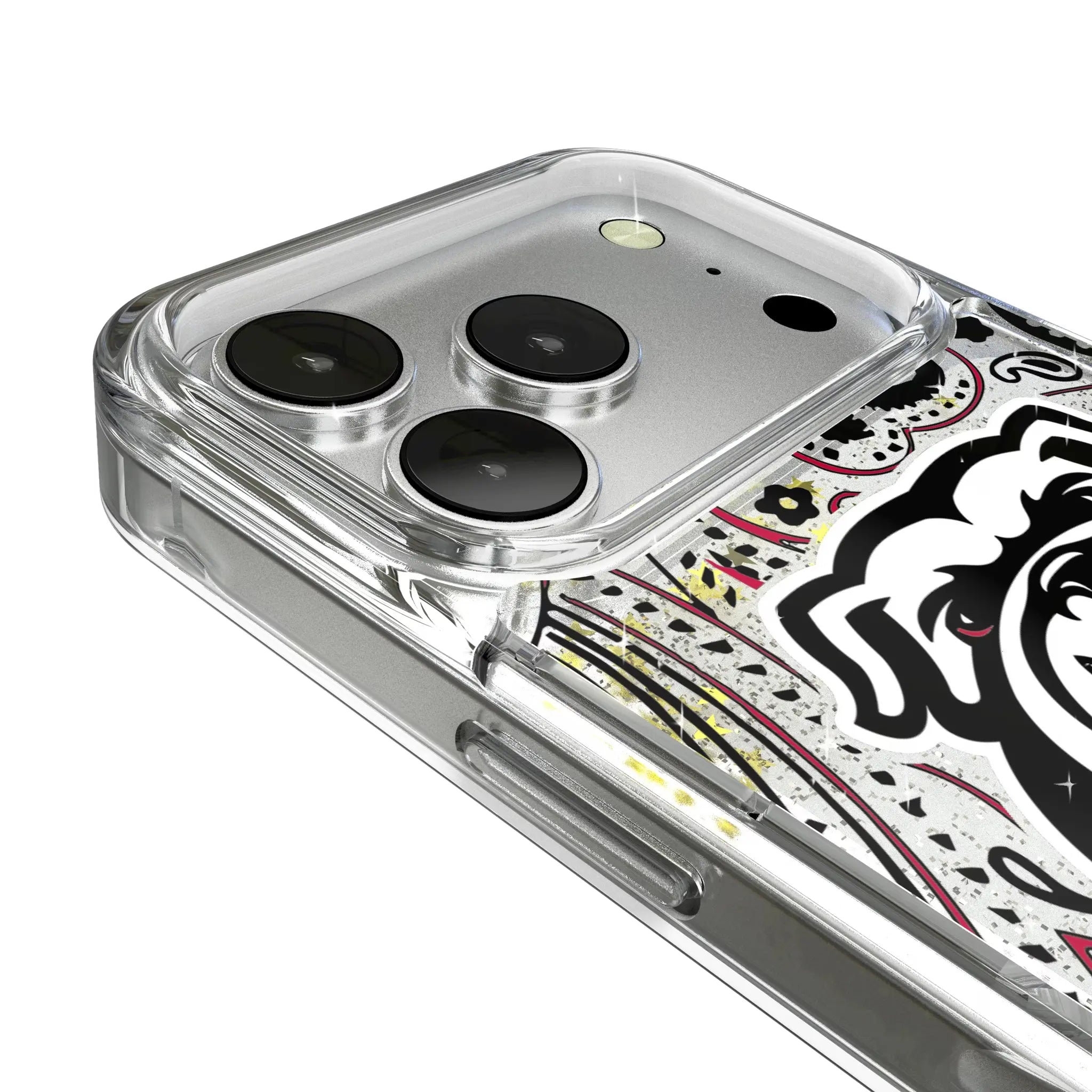 University of Georgia Bulldogs Uga Paisley iPhone Glitter Phone Case for Apple iPhone - Detail