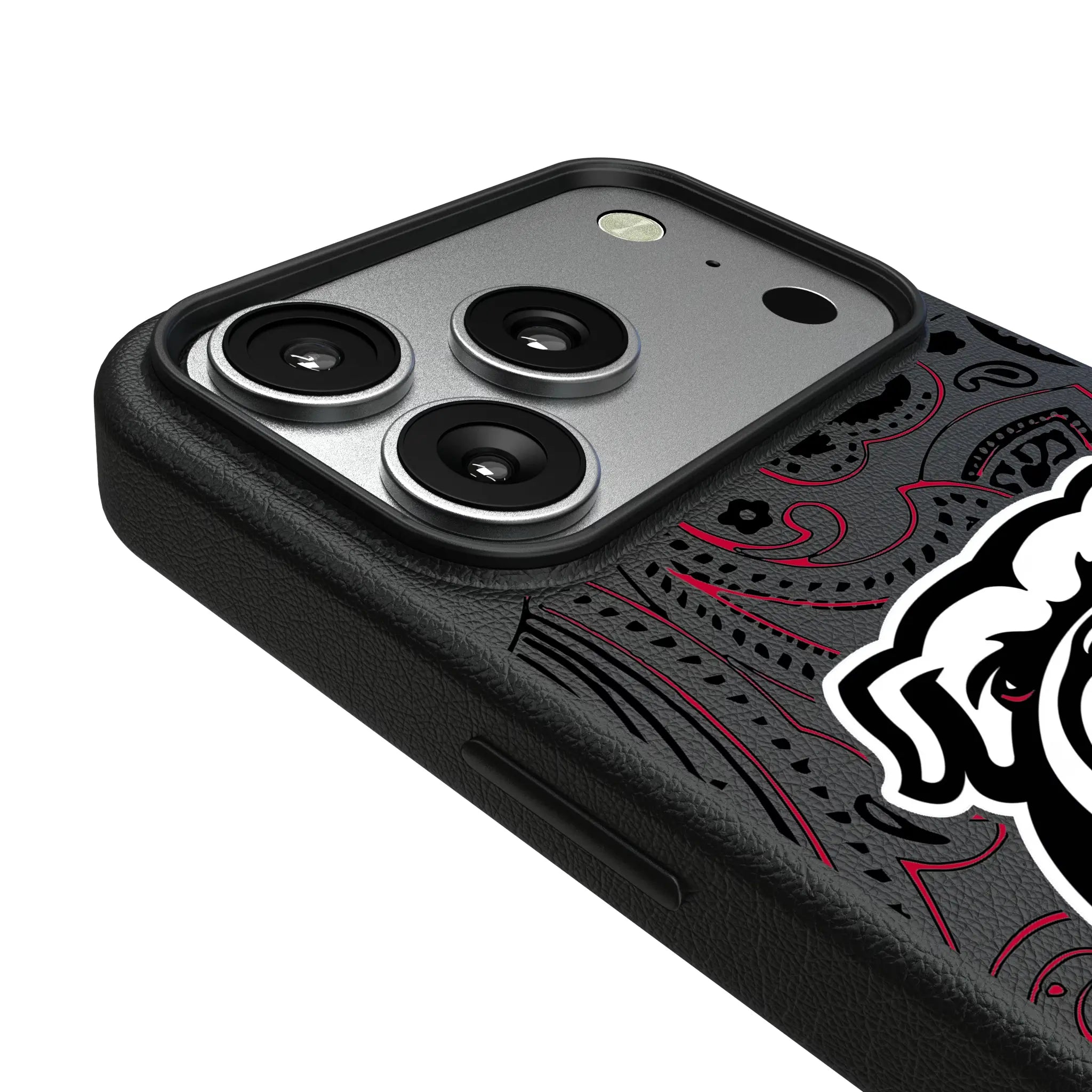 University of Georgia Bulldogs Uga Paisley iPhone MagSafe Compatible Phone Case for Apple iPhone - Detail#Device_iPhone 17 Pro