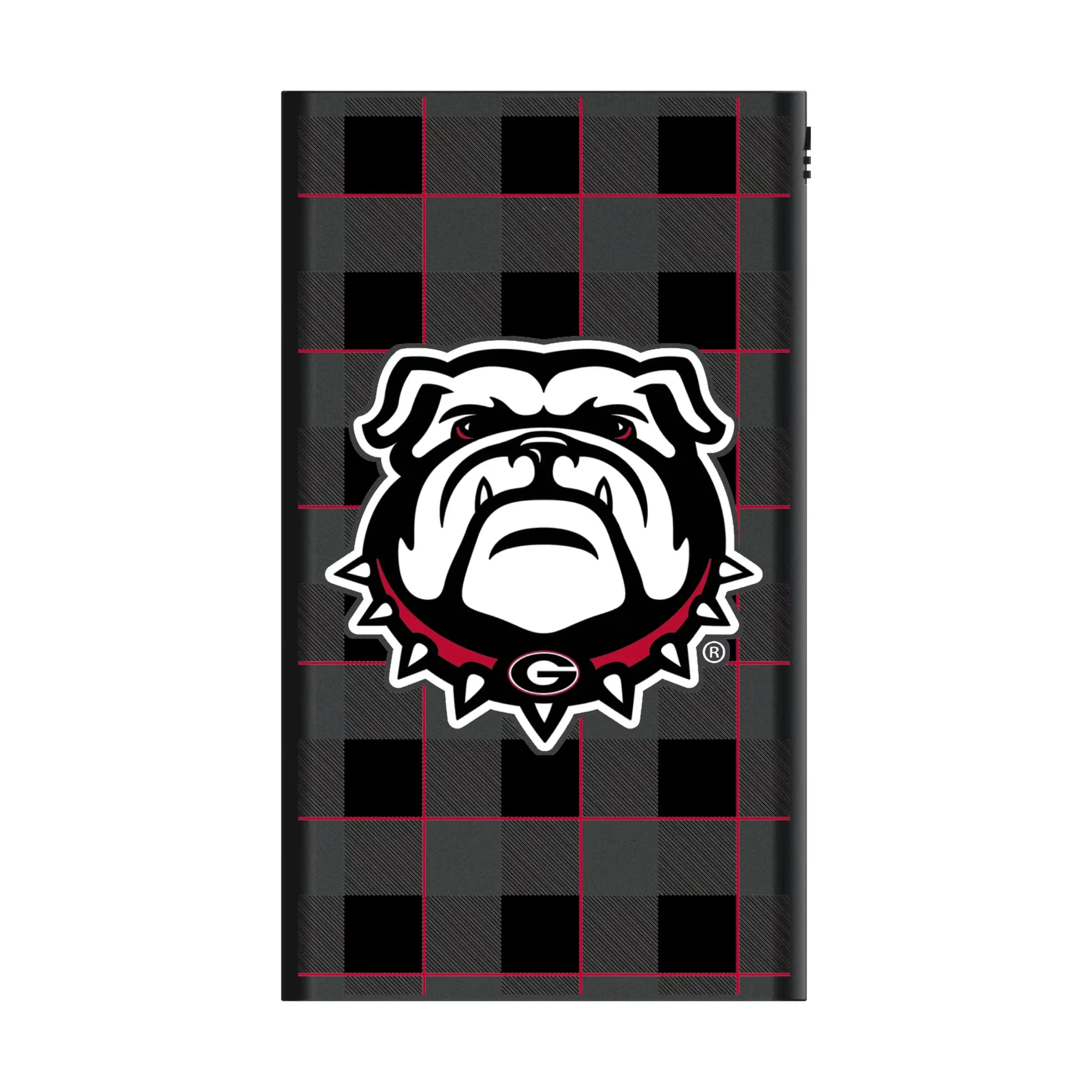 University of Georgia Bulldogs Uga Plaid 5000mAh Flat Power Bank