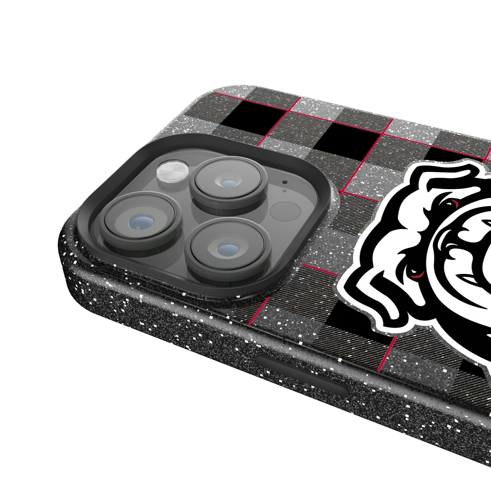 University of Georgia Bulldogs Uga Plaid iPhone Bling Phone Case for Apple iPhone - Detail
