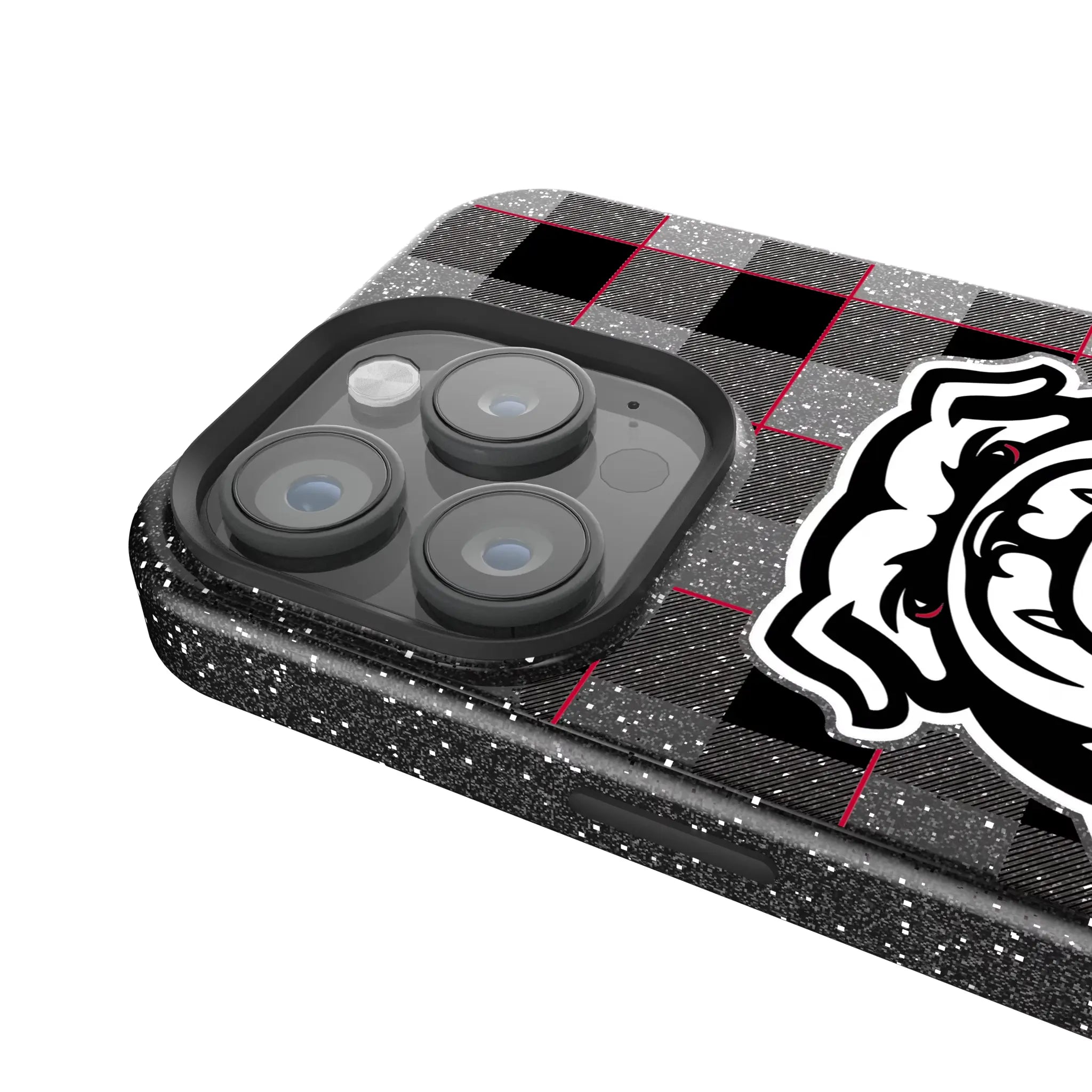 University of Georgia Bulldogs Uga Plaid iPhone Bling Phone Case for Apple iPhone - Detail