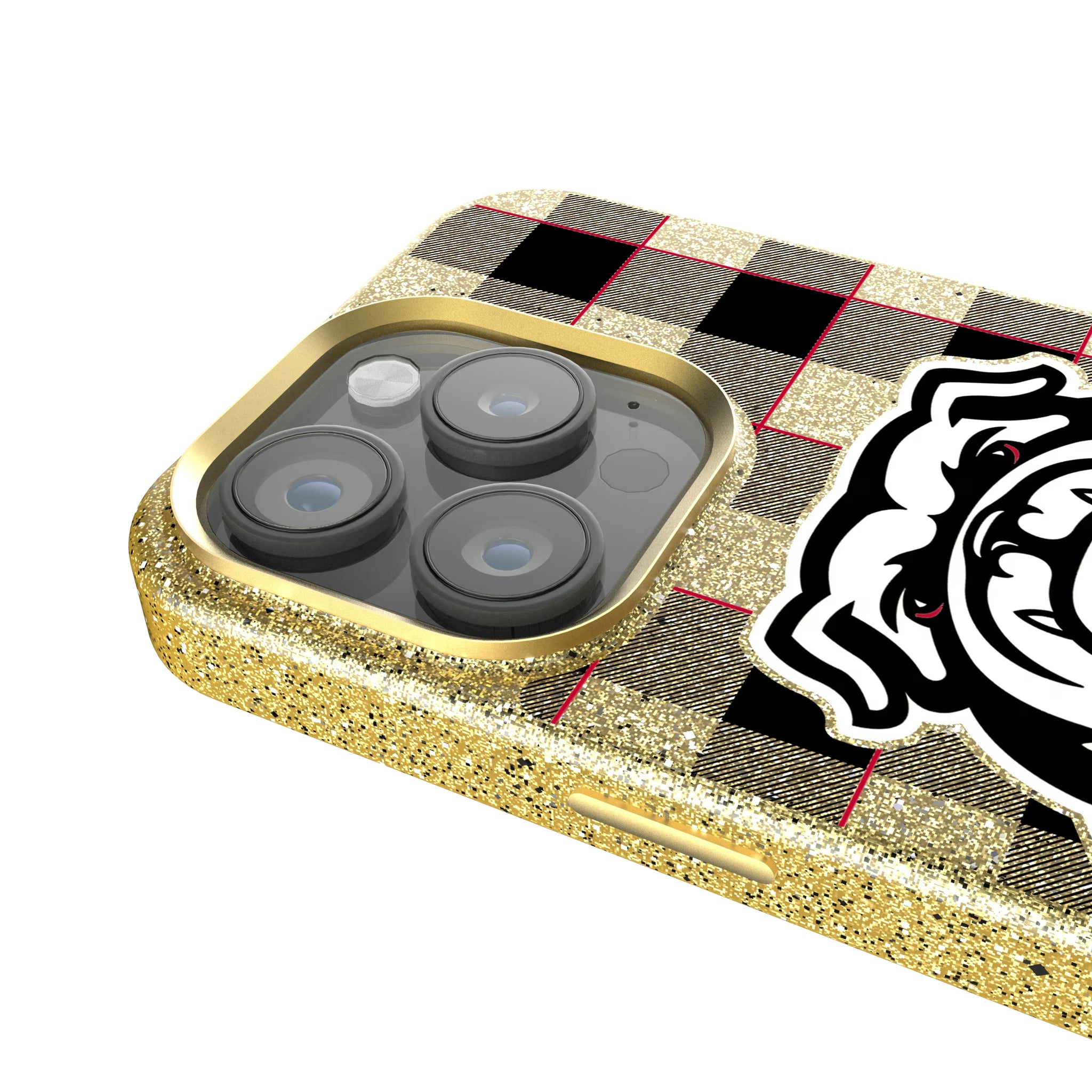 University of Georgia Bulldogs Uga Plaid iPhone Bling Phone Case for Apple iPhone - Detail