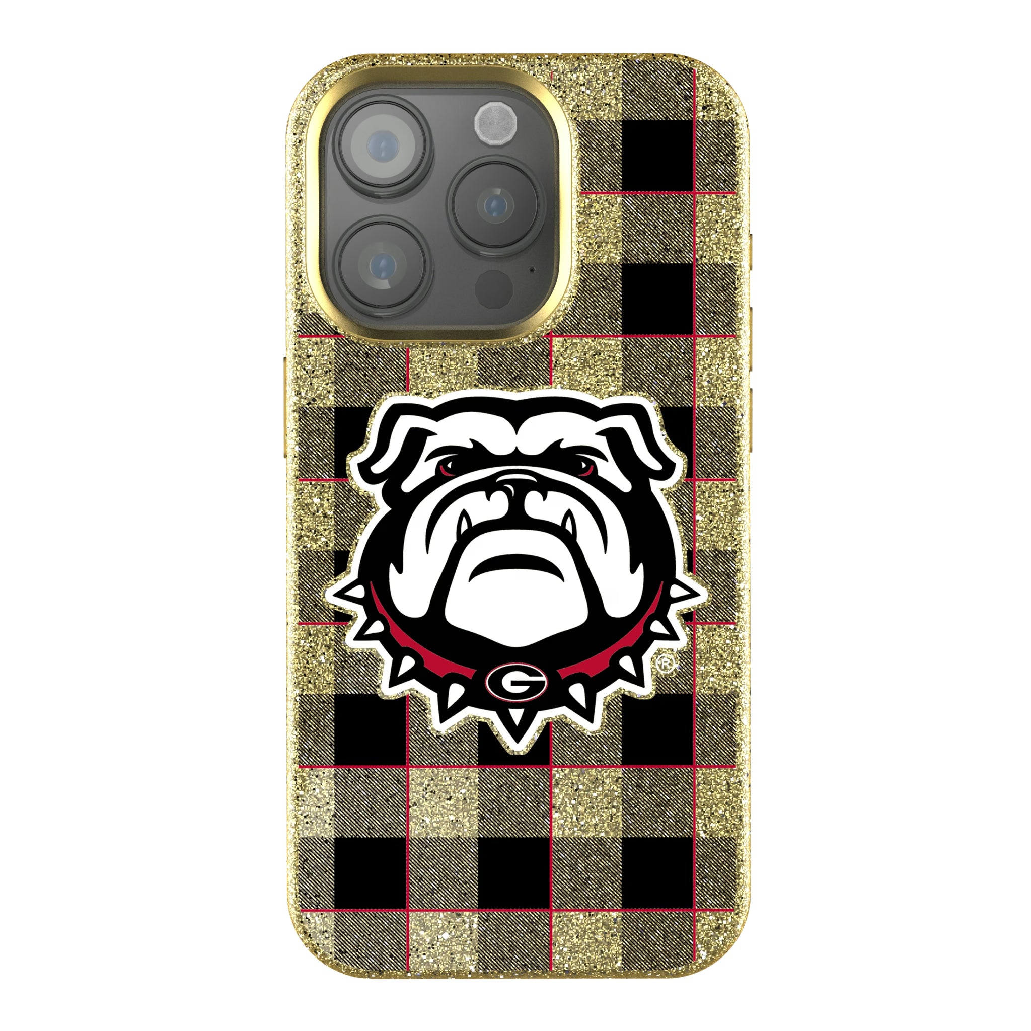 University of Georgia Bulldogs Uga Plaid iPhone Bling Phone Case for Apple iPhone