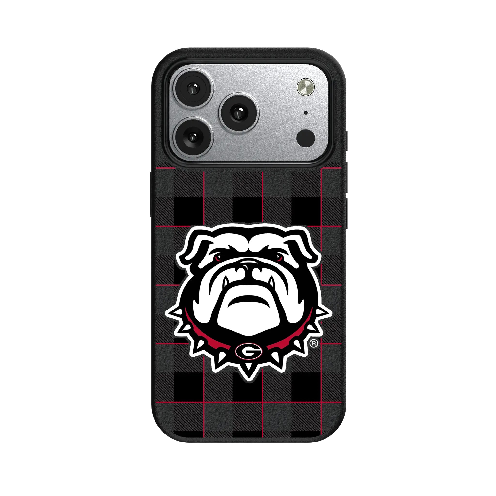 University of Georgia Bulldogs Uga Plaid iPhone MagSafe Compatible Phone Case for Apple iPhone#Device_iPhone 17 Pro