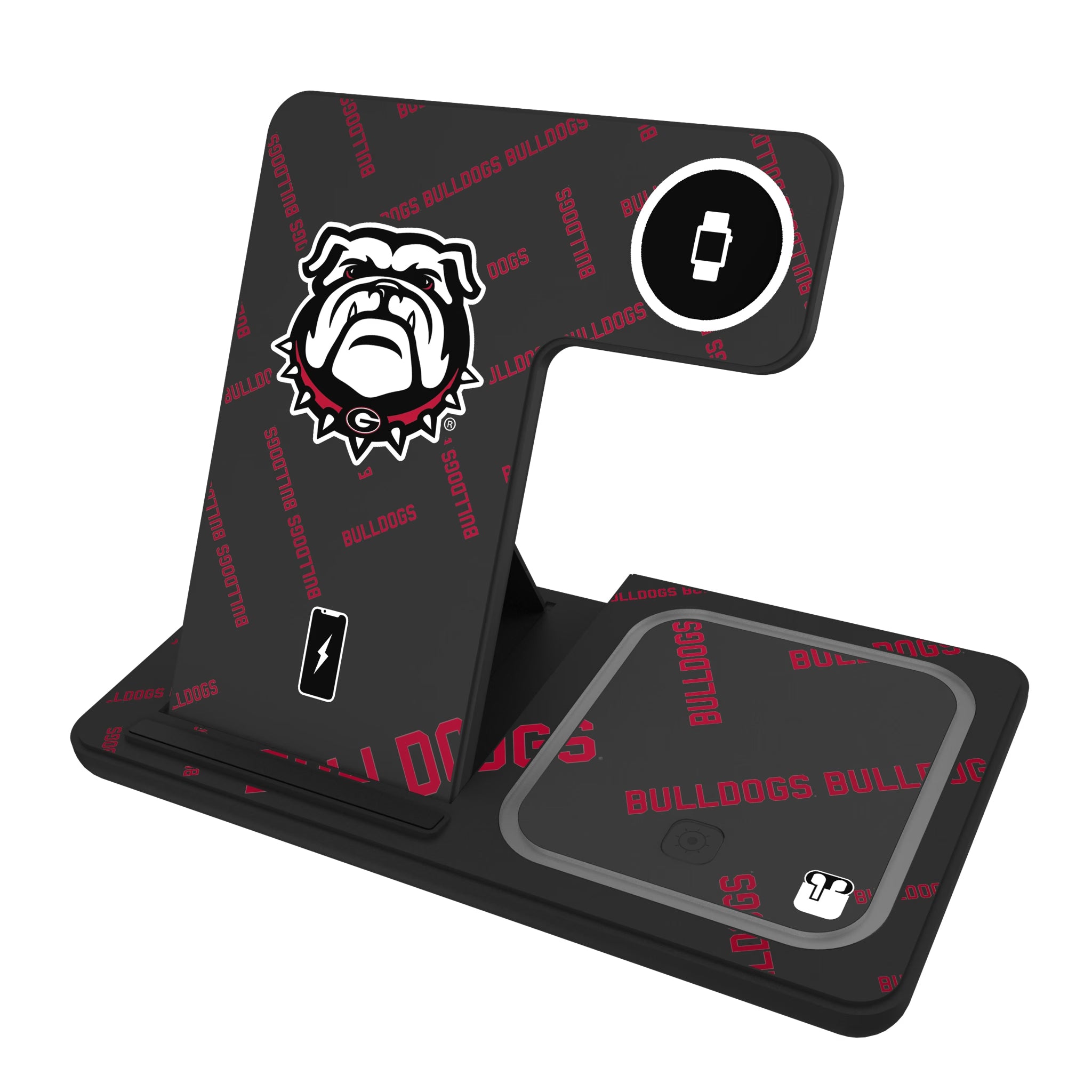 University of Georgia Bulldogs Uga Quadtile 3 in 1 Charging Station