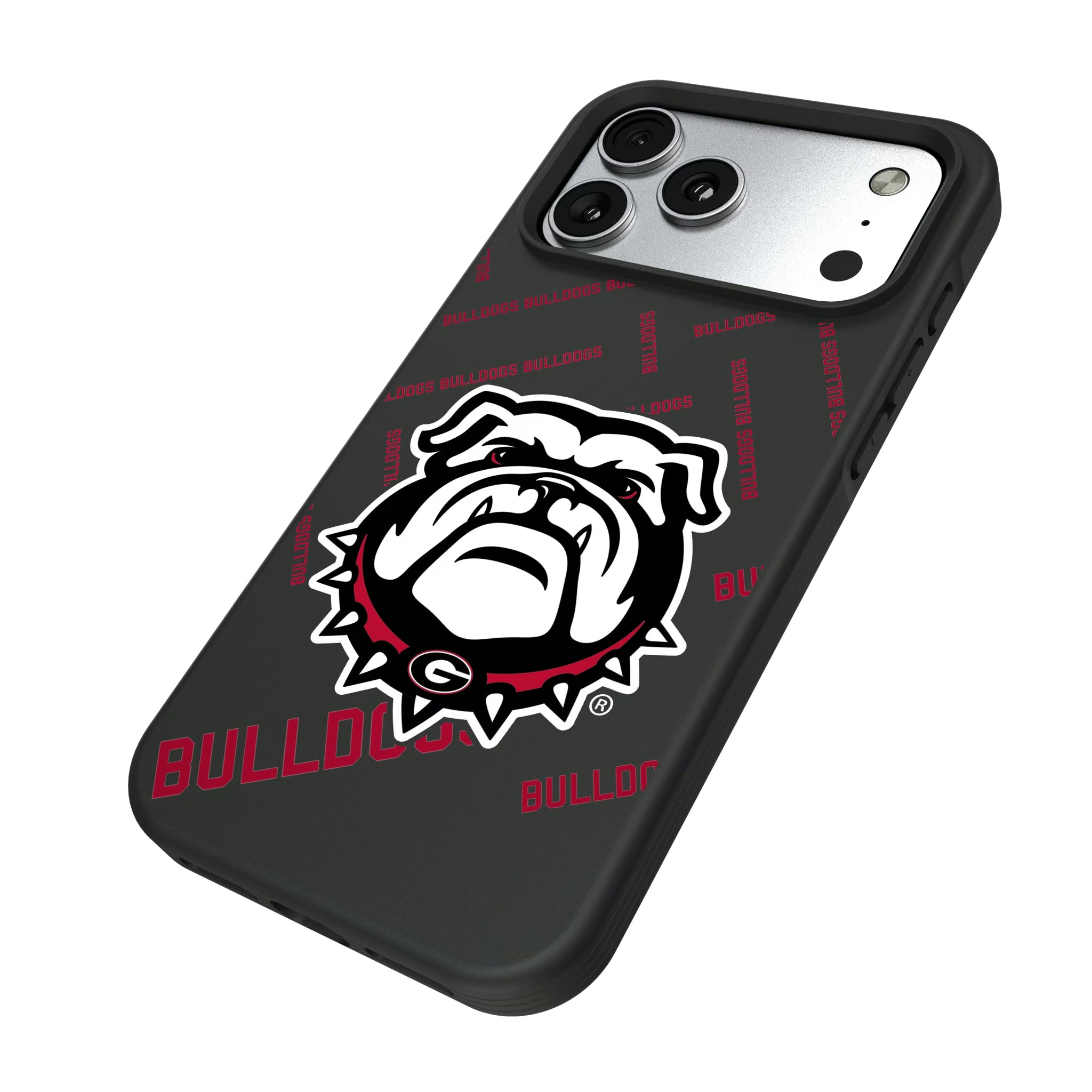 University of Georgia Bulldogs Uga Quadtile iPhone Bump Phone Case for Apple iPhone - Isometric View#Device_iPhone 17 Pro Max