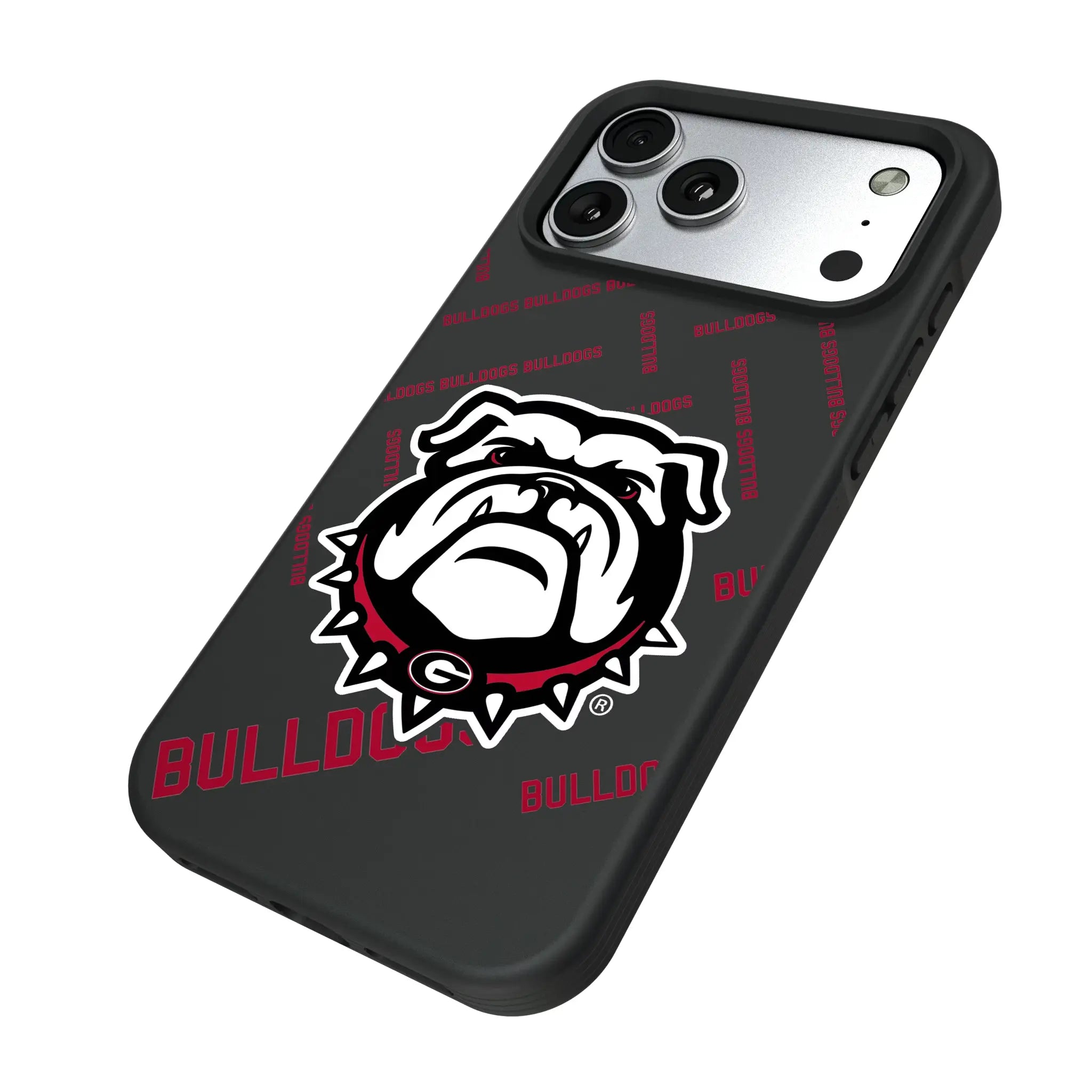 University of Georgia Bulldogs Uga Quadtile iPhone Bump Phone Case for Apple iPhone - Isometric View#Device_iPhone 17 Pro Max