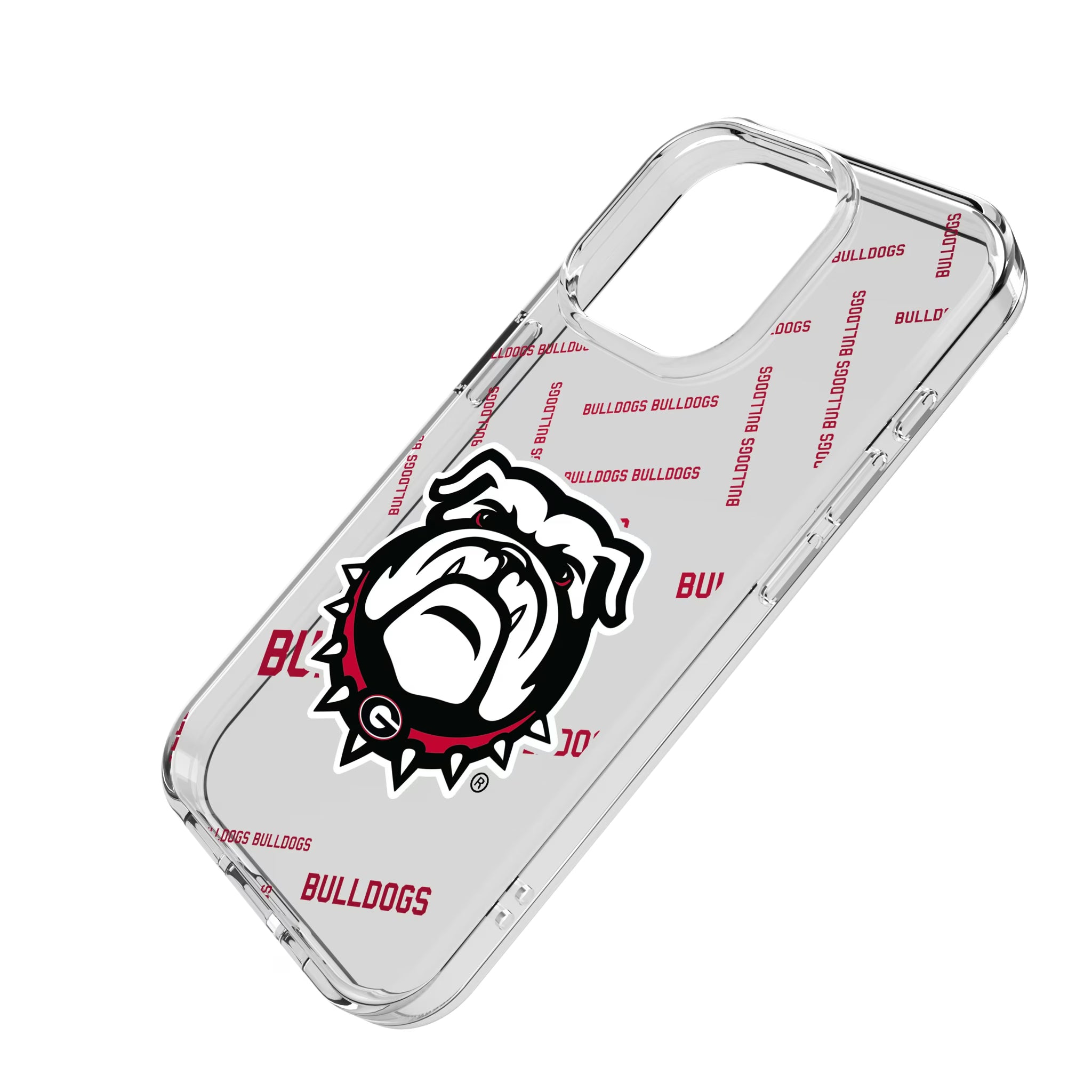 University of Georgia Bulldogs Uga Quadtile iPhone Clear Phone Case for Apple iPhone - Isometric View