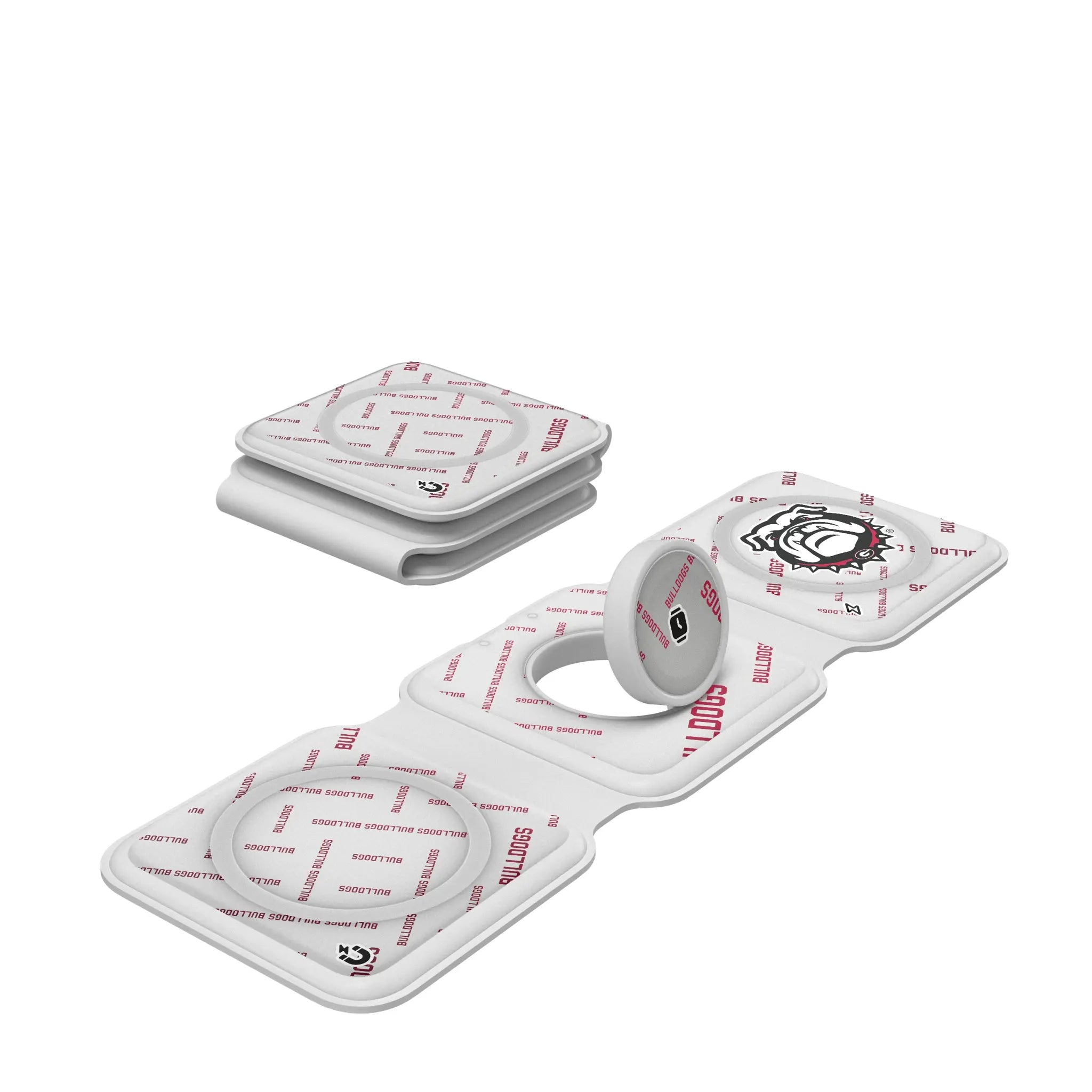 University of Georgia Bulldogs Uga Quadtile Foldable 3 in 1 Charger
