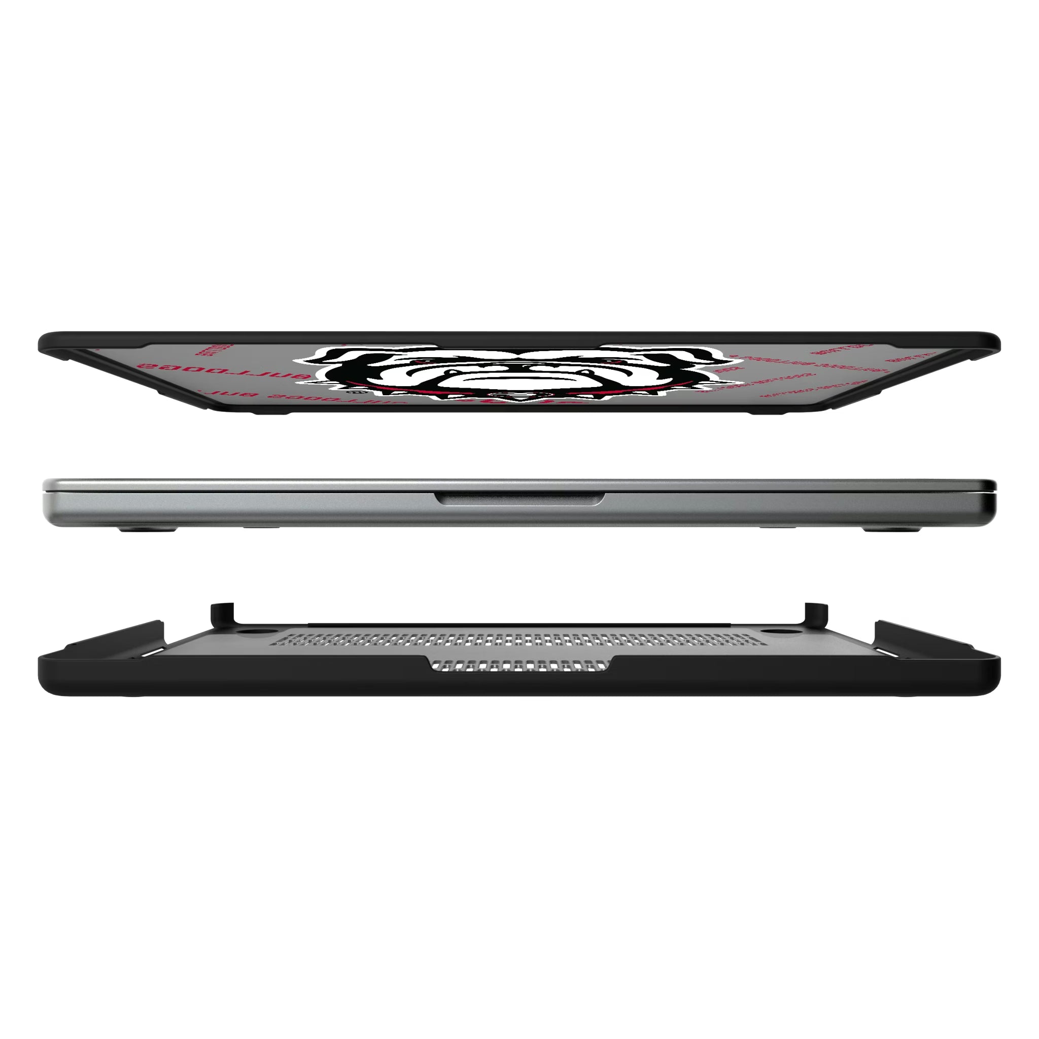University of Georgia Bulldogs Uga Quadtile MacBook Laptop Case for Apple MacBook#Device_MacBook Pro (14-inch, 2021) / MacBook Pro (14-inch, 2023) / MacBook Pro (14-inch, 2024)