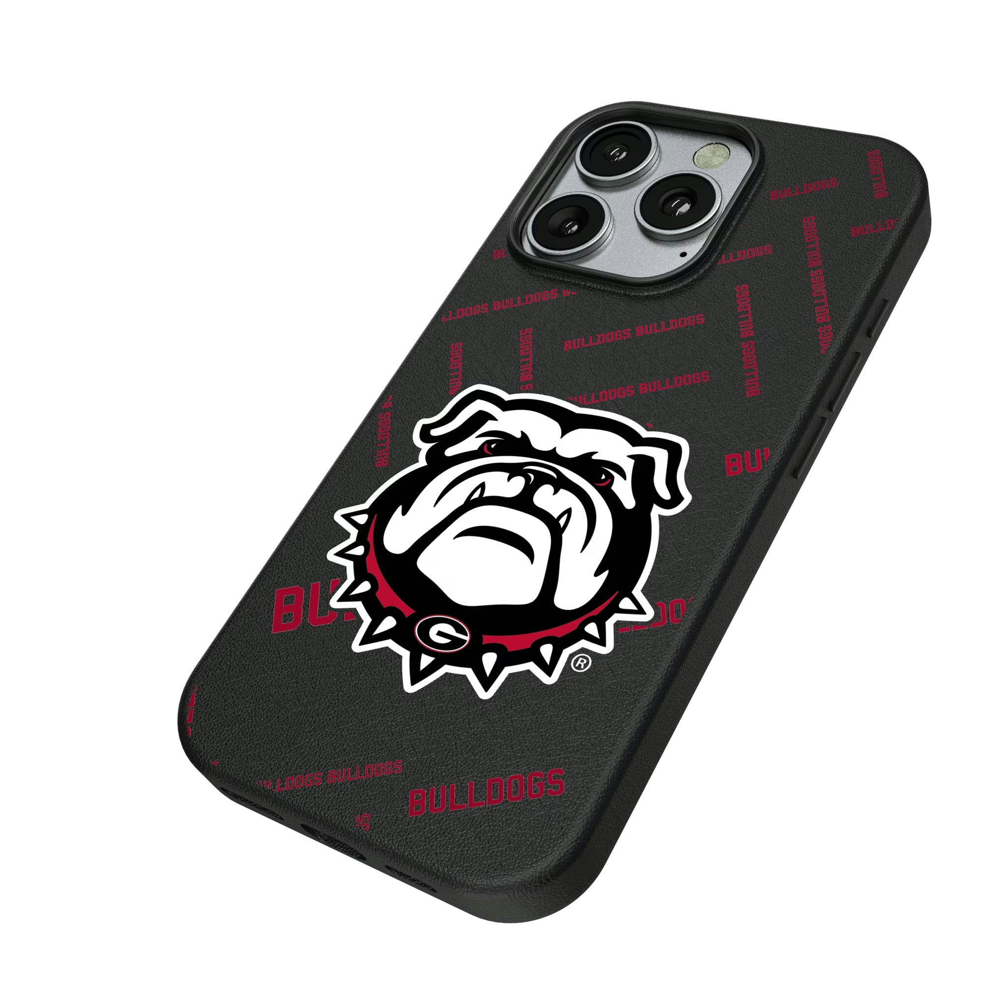 University of Georgia Bulldogs Uga Quadtile iPhone MagSafe Compatible Phone Case for Apple iPhone - Isometric View