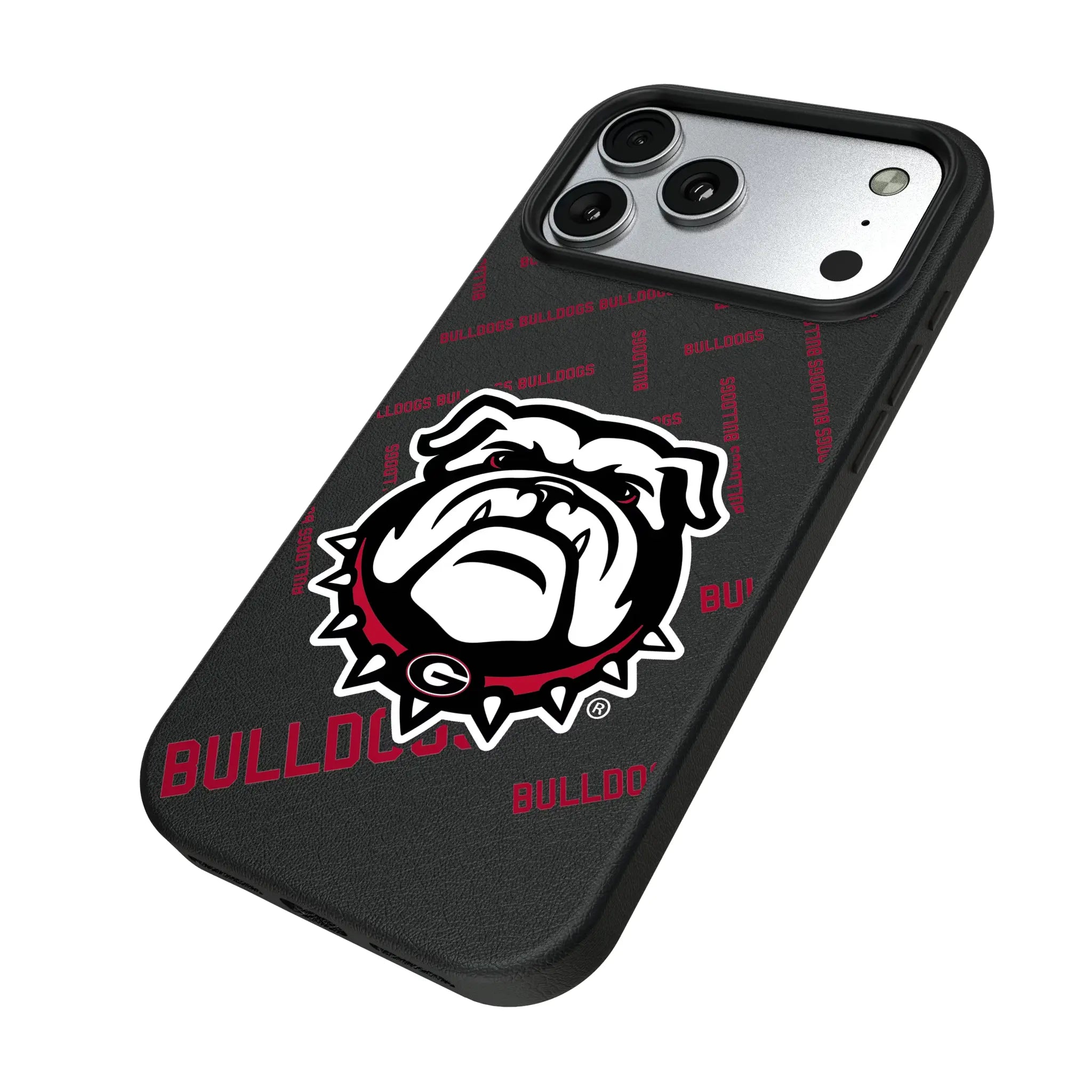 University of Georgia Bulldogs Uga Quadtile iPhone MagSafe Compatible Phone Case for Apple iPhone - Isometric View#Device_iPhone 17 Pro Max
