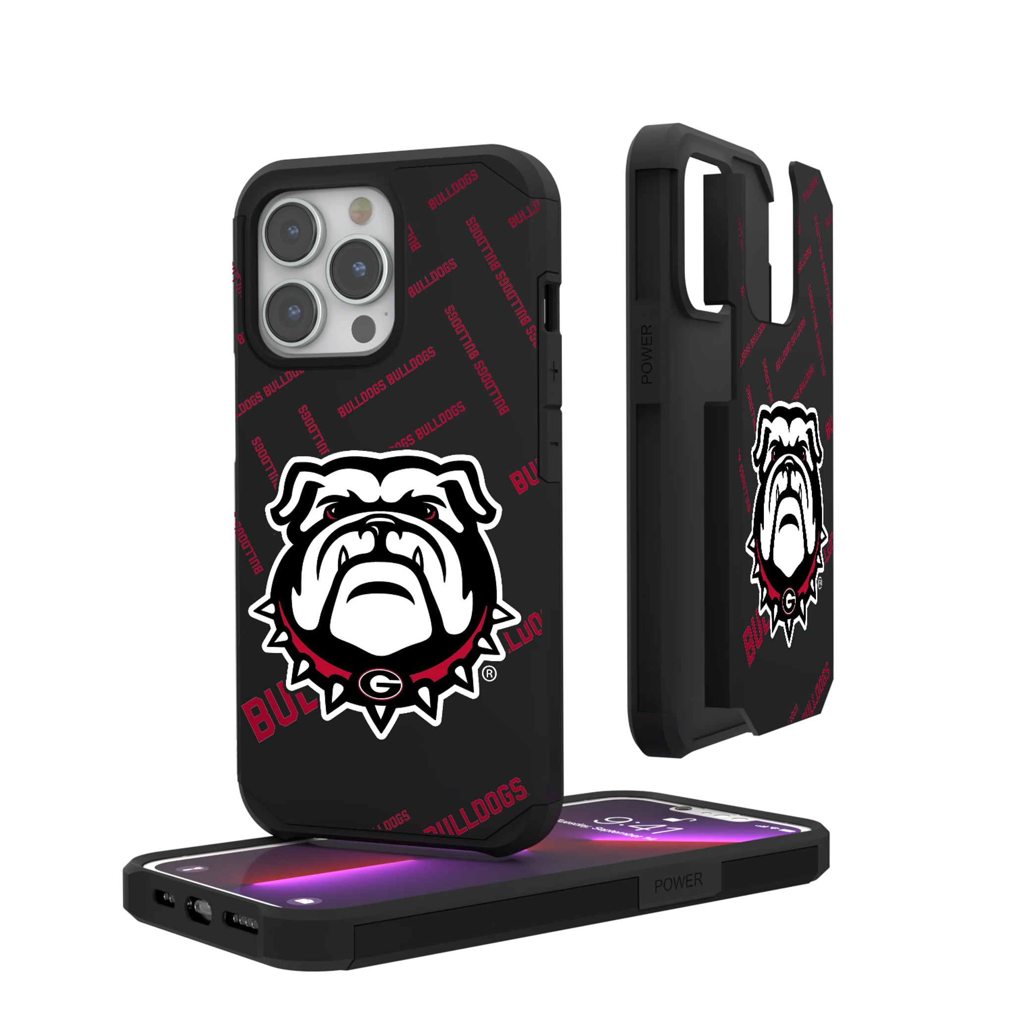 University of Georgia Bulldogs Uga Quadtile iPhone Rugged Phone Case for Apple iPhone#Device_iPhone 13 Pro